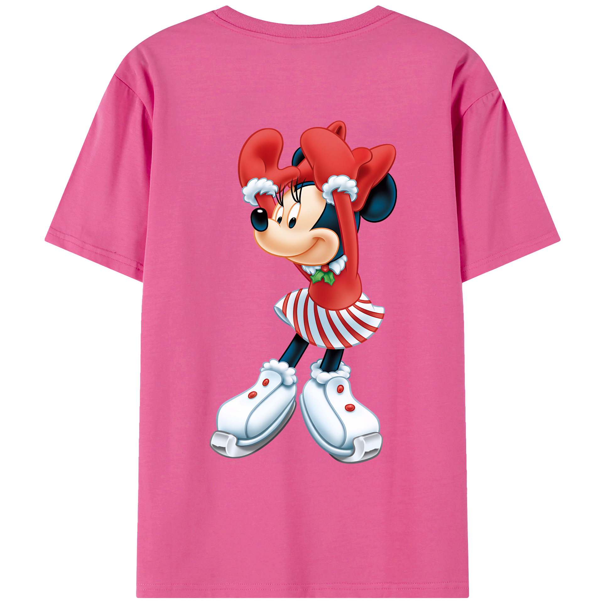 ミッキーマウス Mickey Mouse レディース半袖Tシャツ(バックプリント)