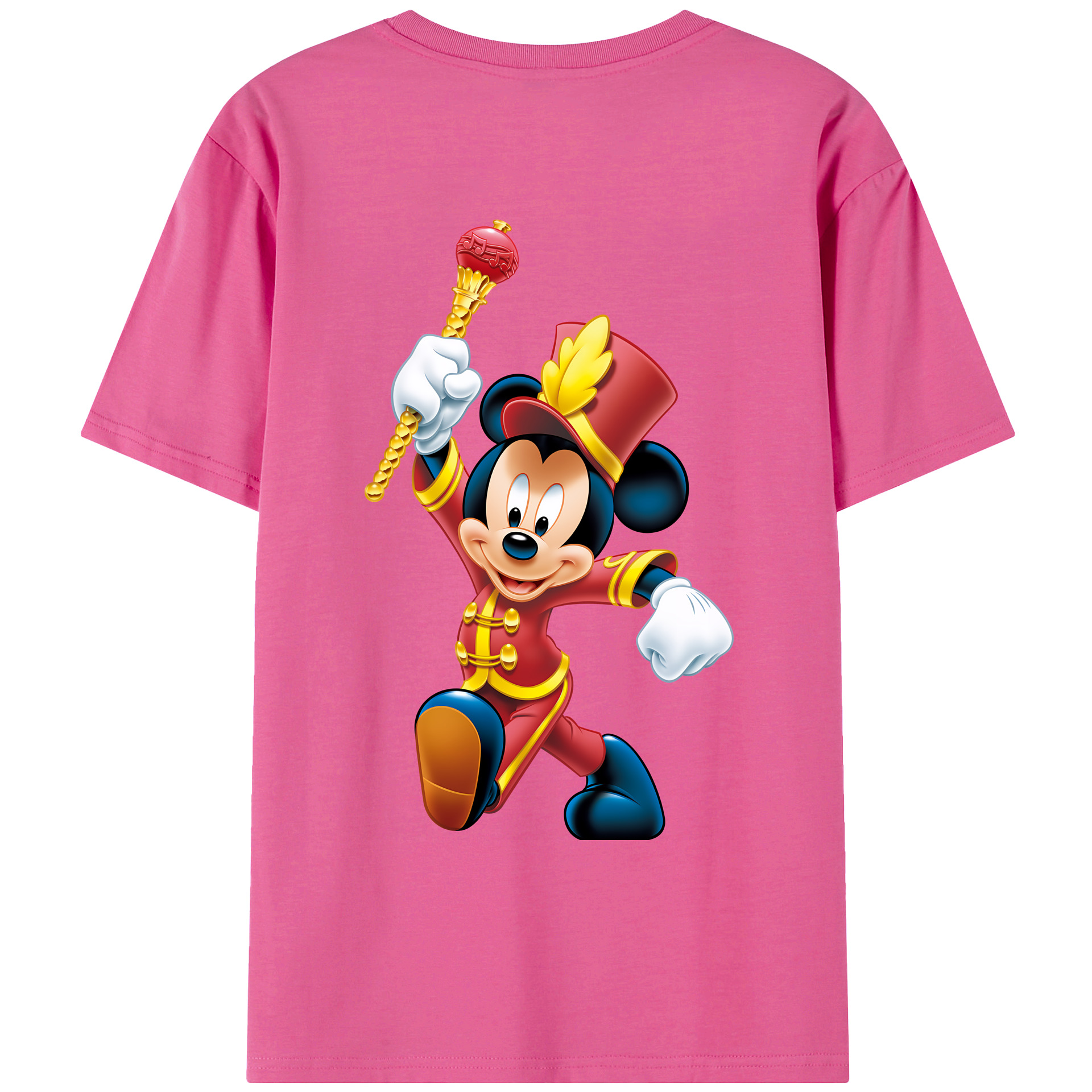 ミッキーマウス Mickey Mouse レディース半袖Tシャツ(バックプリント)