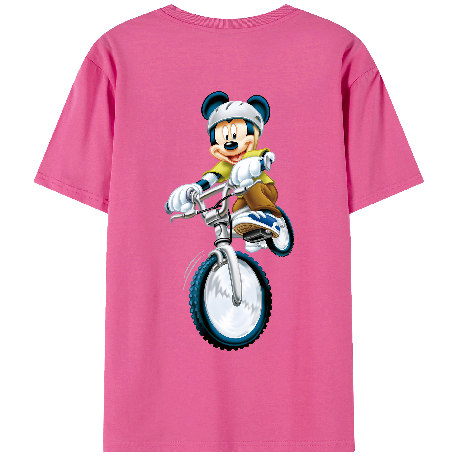 ミッキーマウス Mickey Mouse レディース半袖Tシャツ(バックプリント)