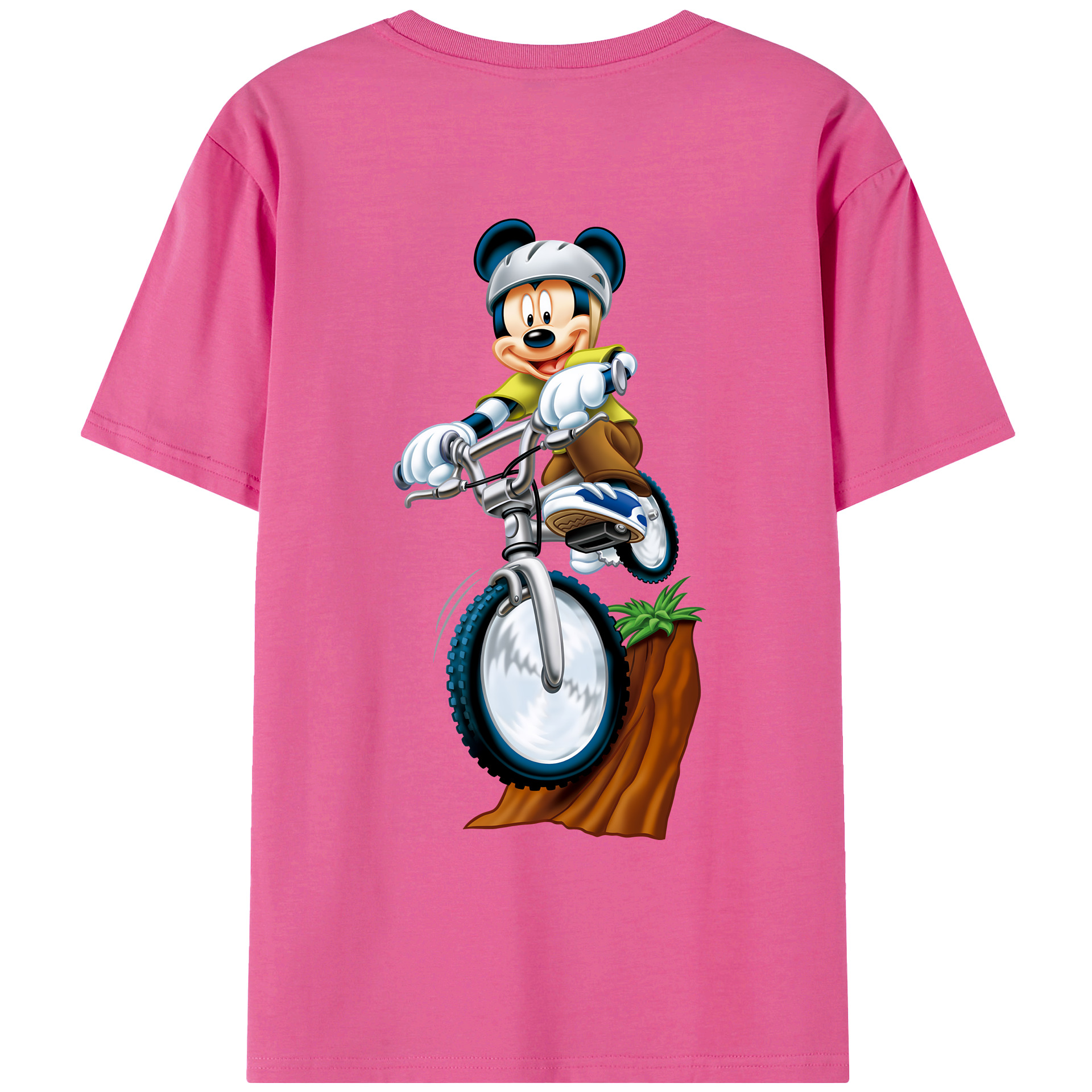 ミッキーマウス Mickey Mouse レディース半袖Tシャツ(バックプリント)