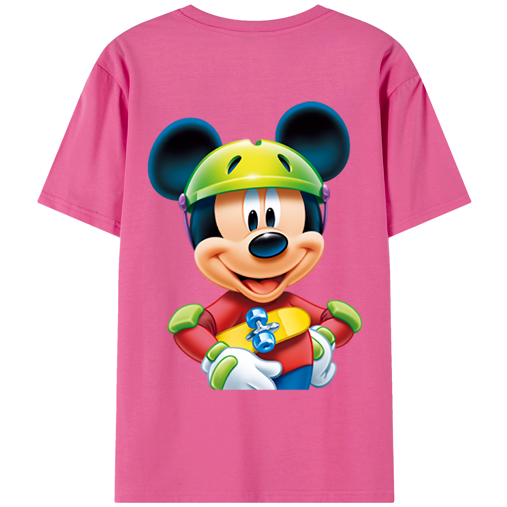 ミッキーマウス Mickey Mouse レディース半袖Tシャツ(バックプリント)