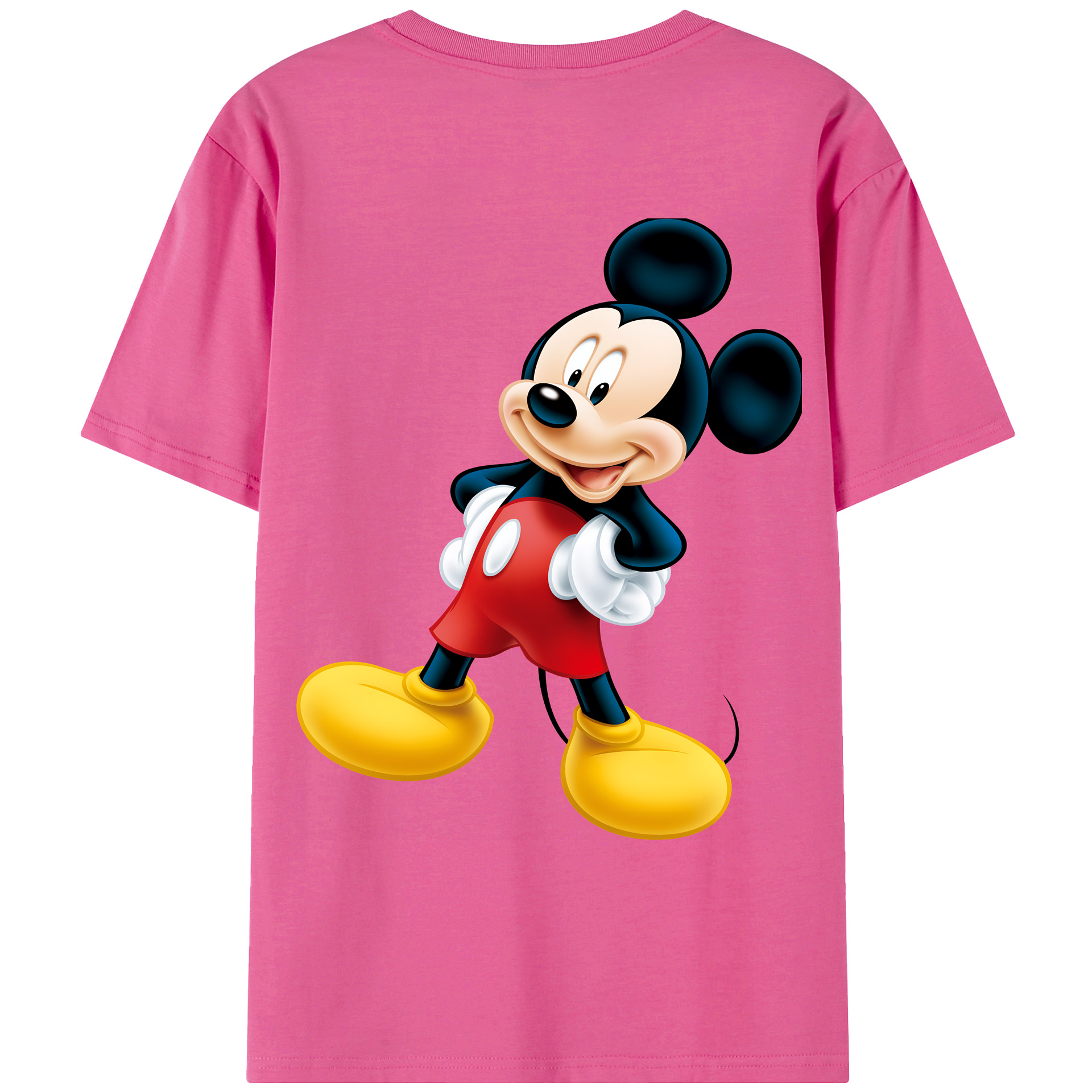 ミッキーマウス Mickey Mouse レディース半袖Tシャツ(バックプリント)