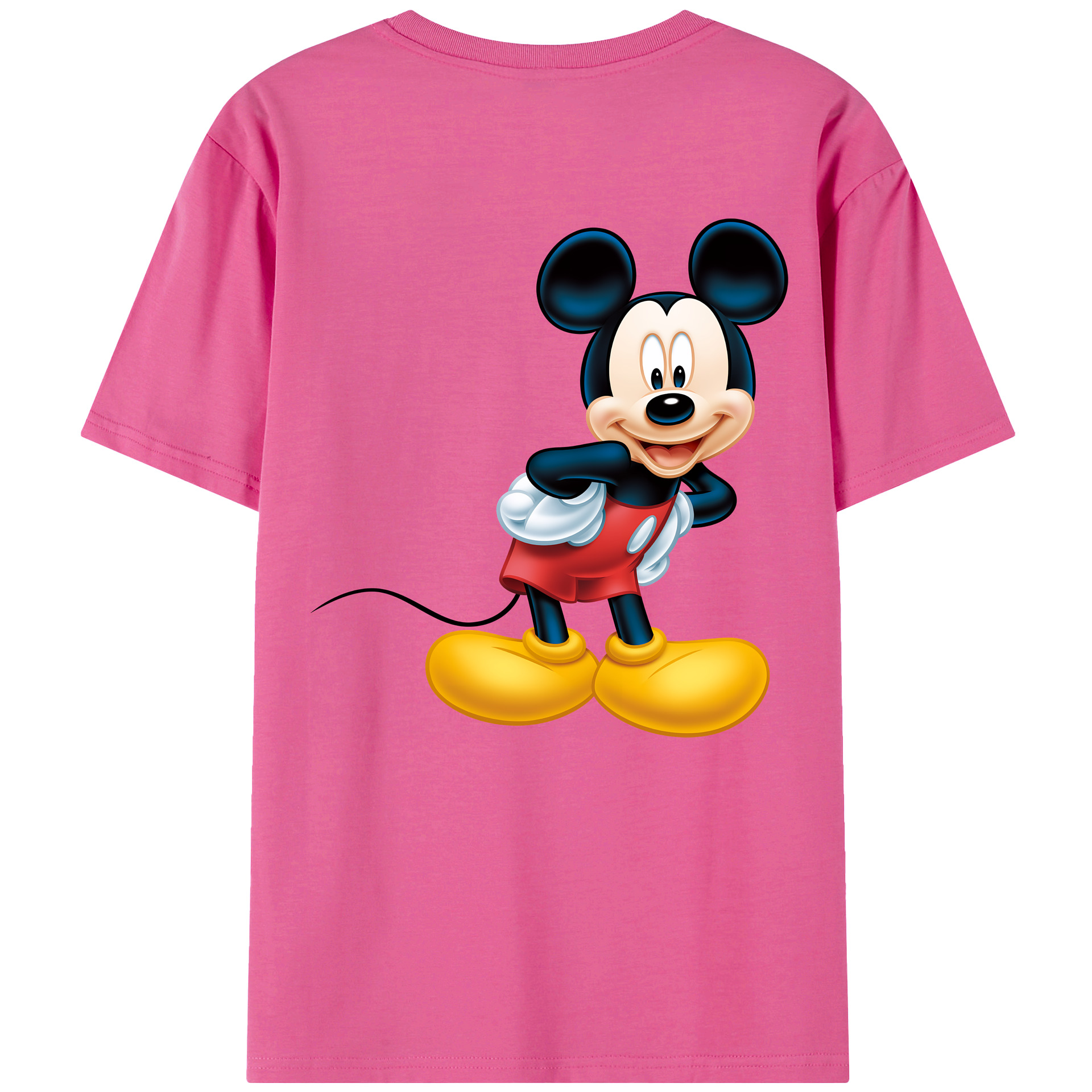 ミッキーマウス Mickey Mouse レディース半袖Tシャツ(バックプリント)