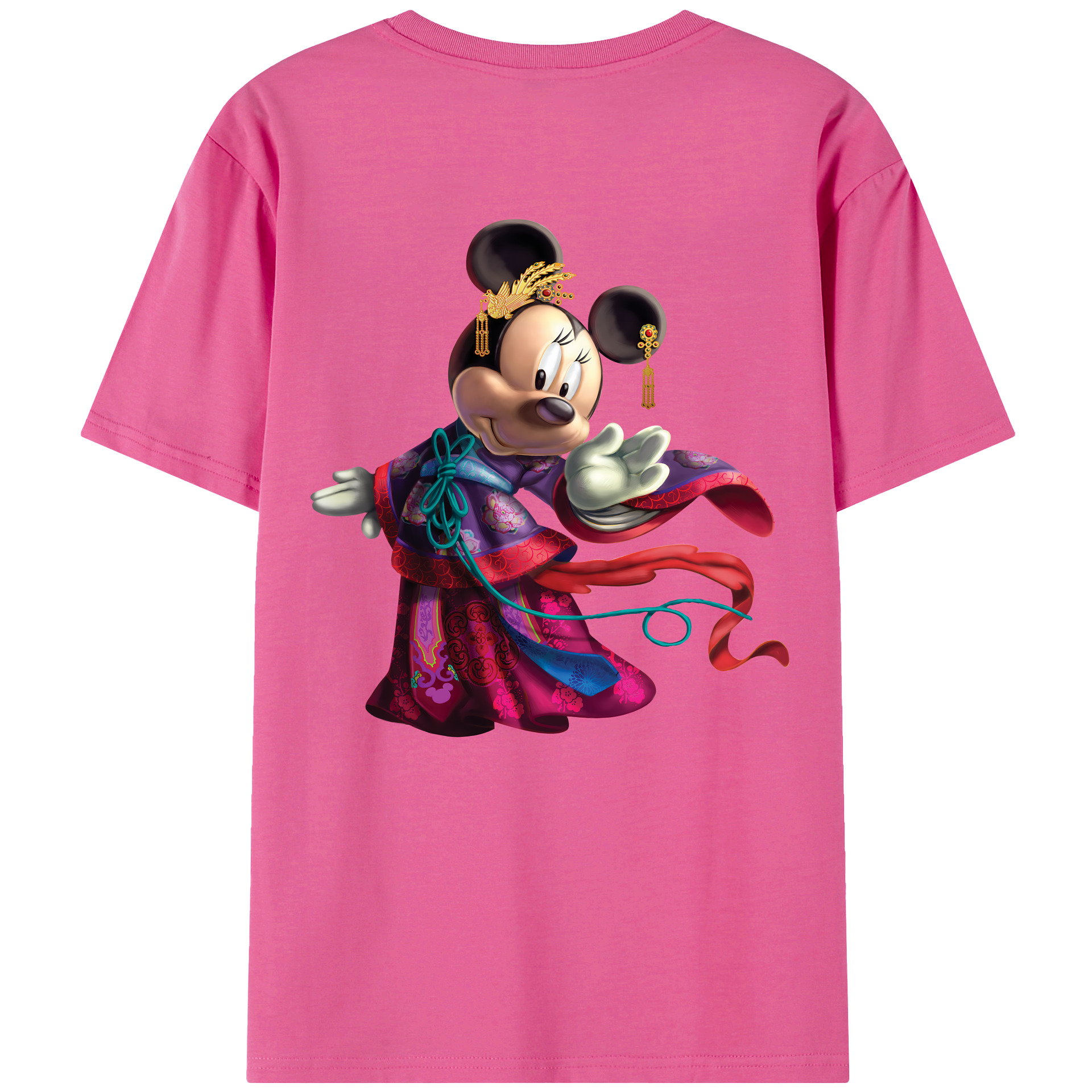 （画像用） ミッキーマウス Mickey Mouse レディース半袖Tシャツ(バックプリント)