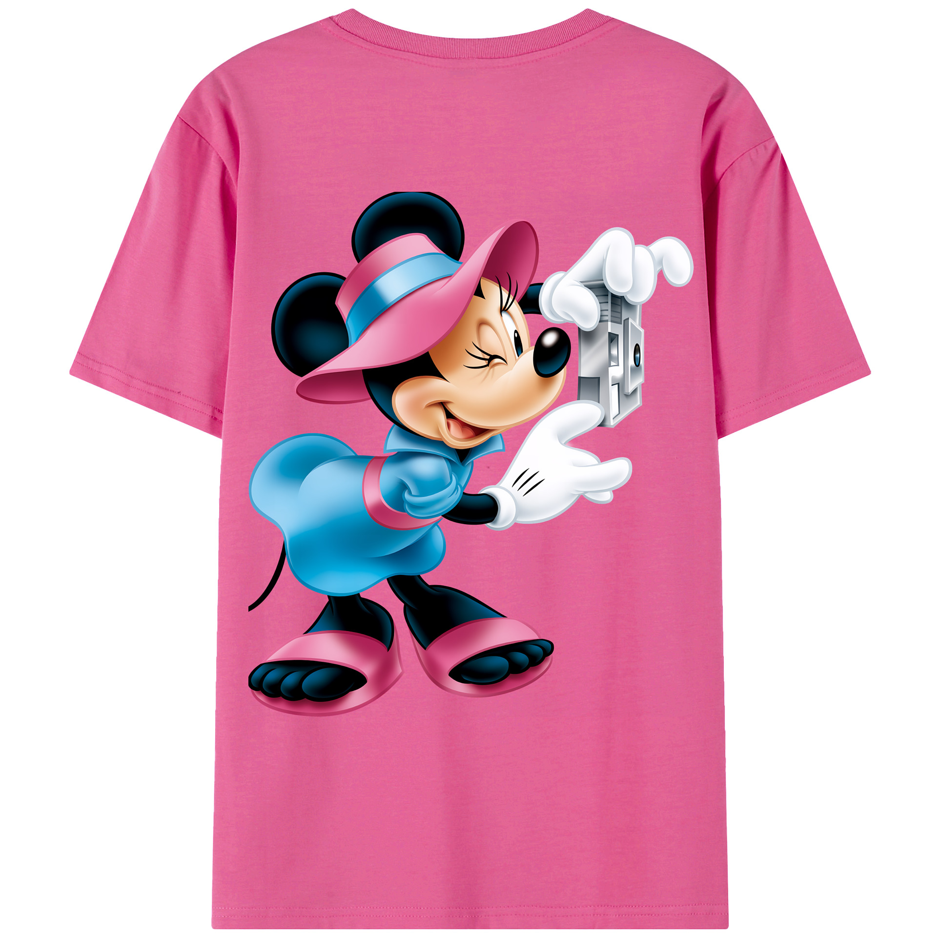 （画像用） ミッキーマウス Mickey Mouse レディース半袖Tシャツ(バックプリント)