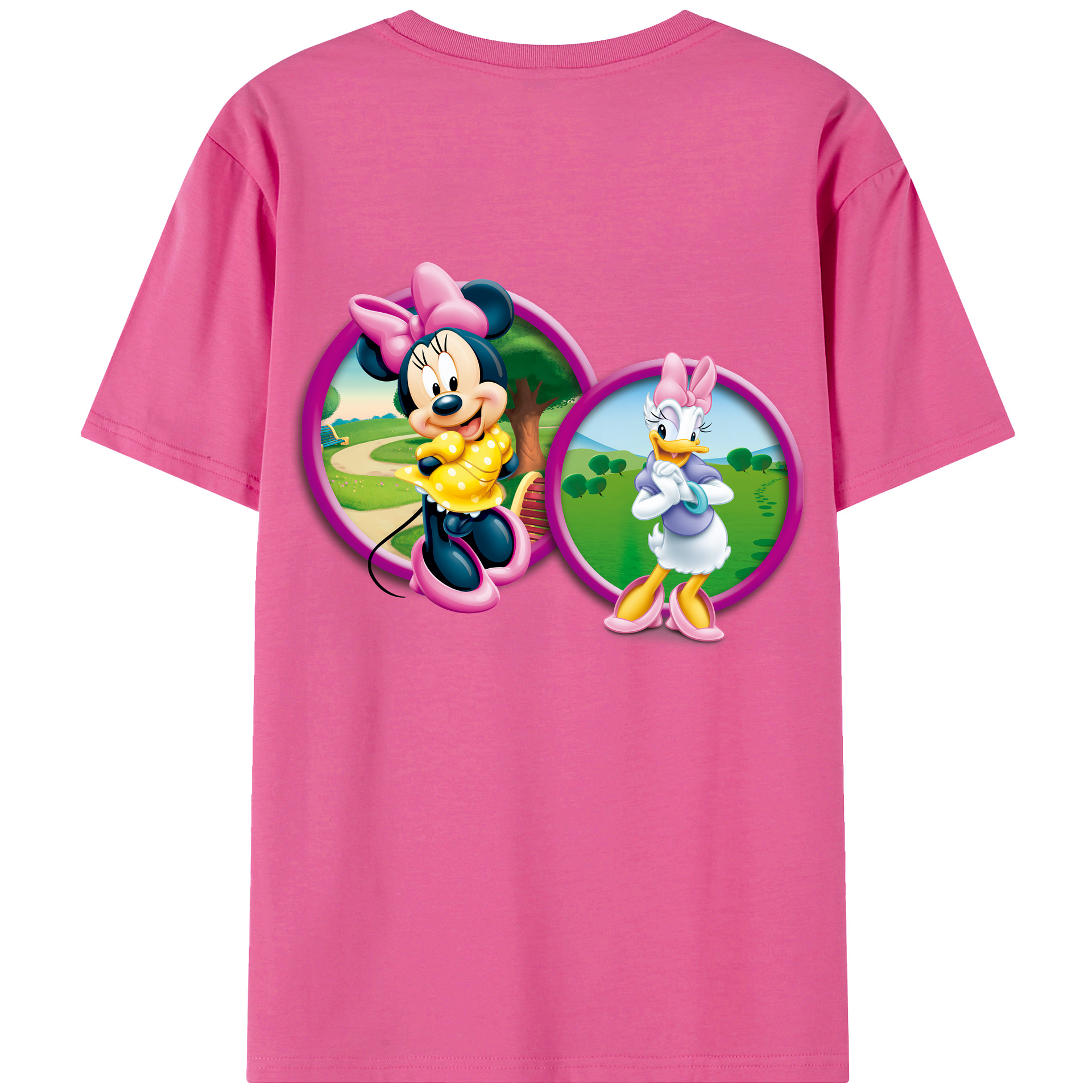（画像用） ミッキーマウス Mickey Mouse レディース半袖Tシャツ(バックプリント)