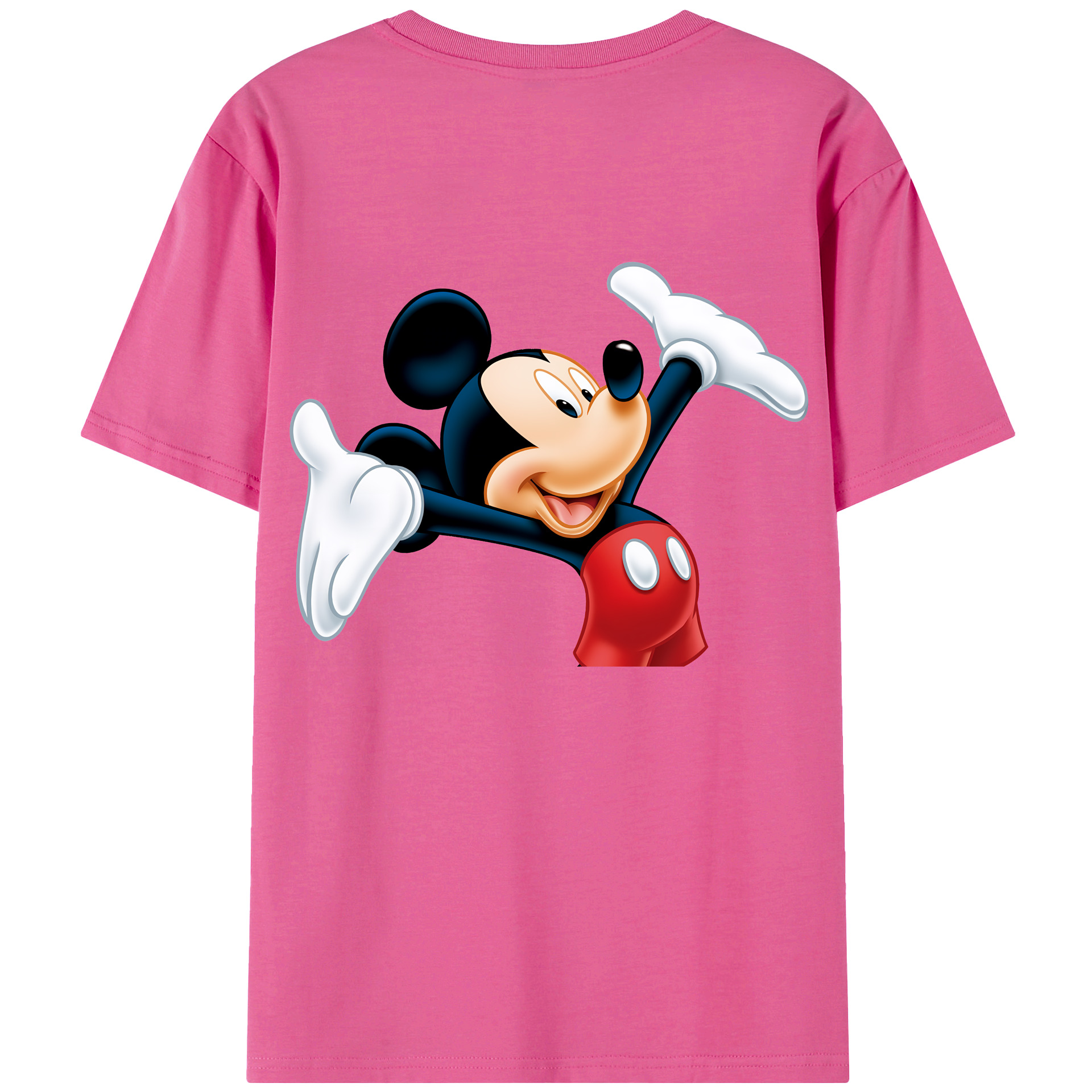 （画像用） ミッキーマウス Mickey Mouse レディース半袖Tシャツ(バックプリント)