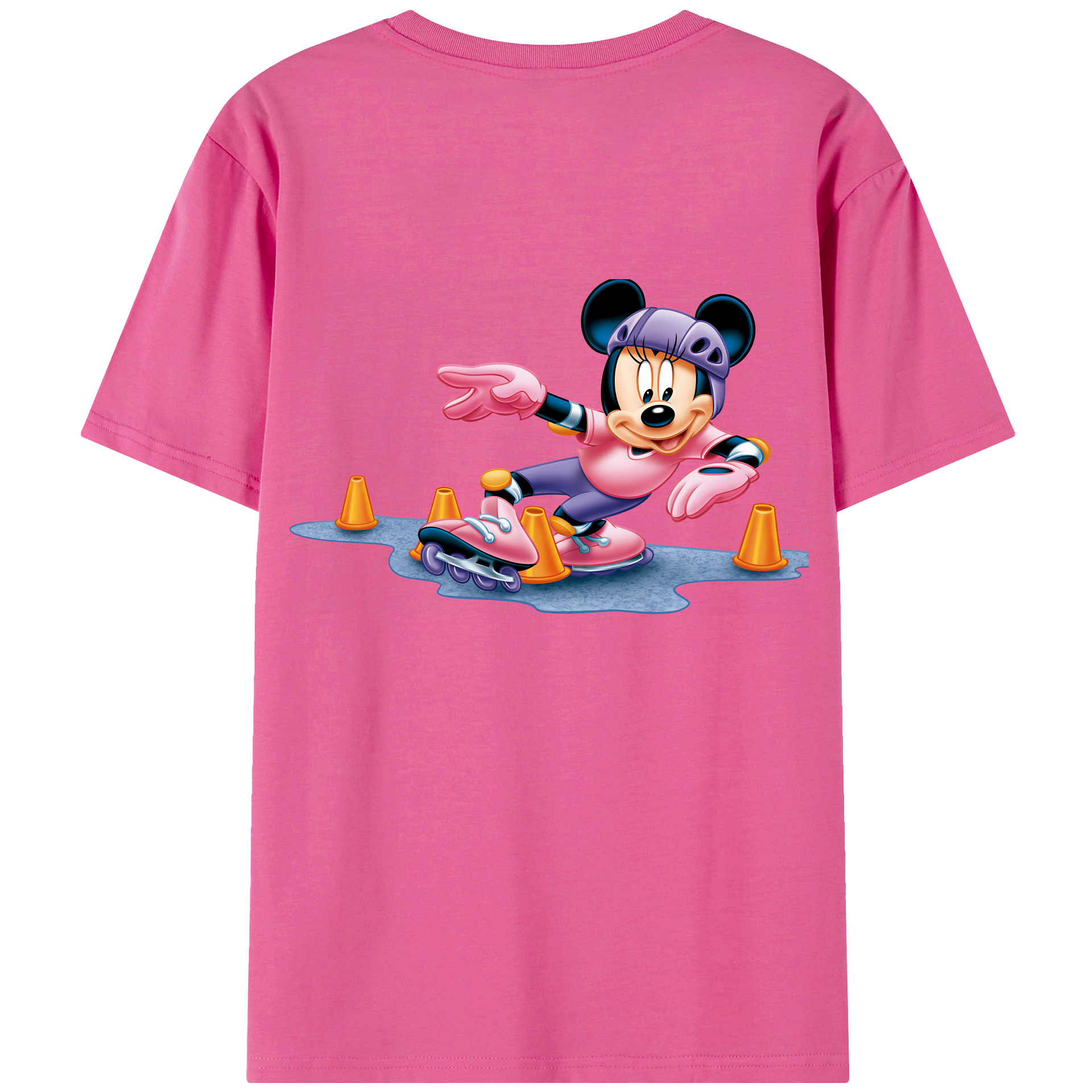 （画像用） ミッキーマウス Mickey Mouse レディース半袖Tシャツ(バックプリント)