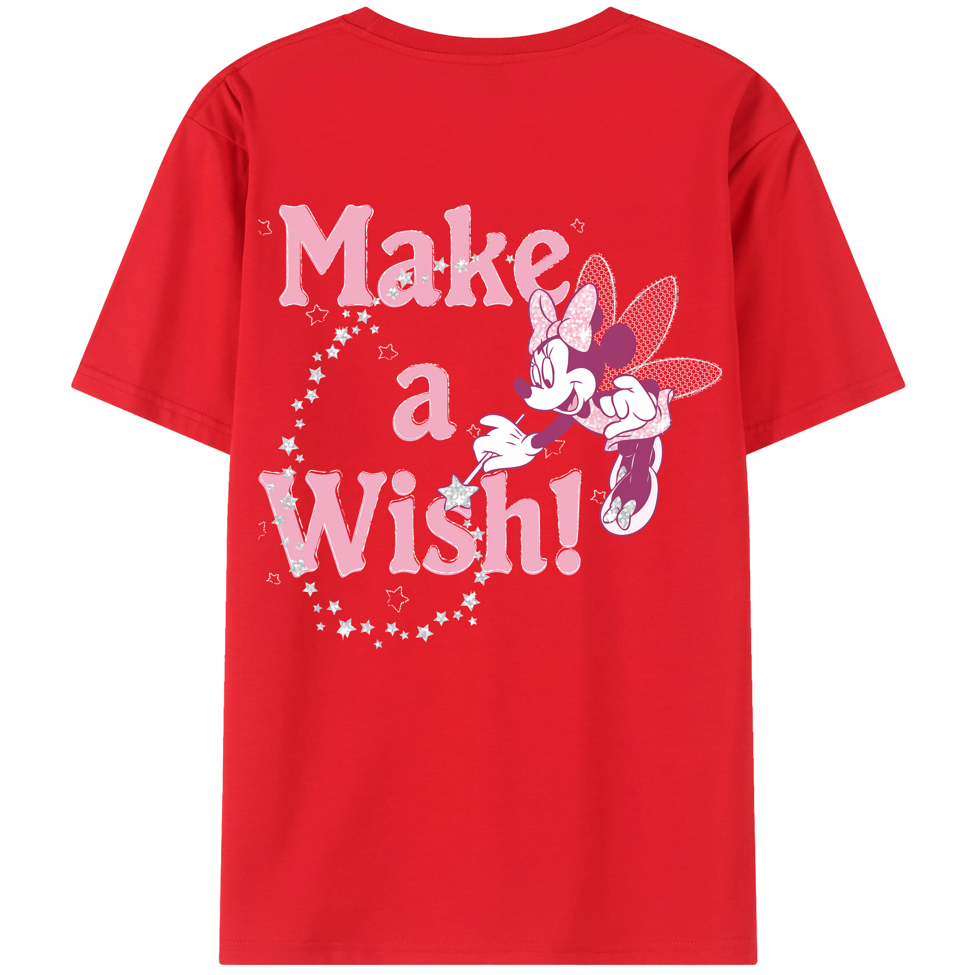 （画像用） ミッキーマウス Mickey Mouse レディース半袖Tシャツ(バックプリント)