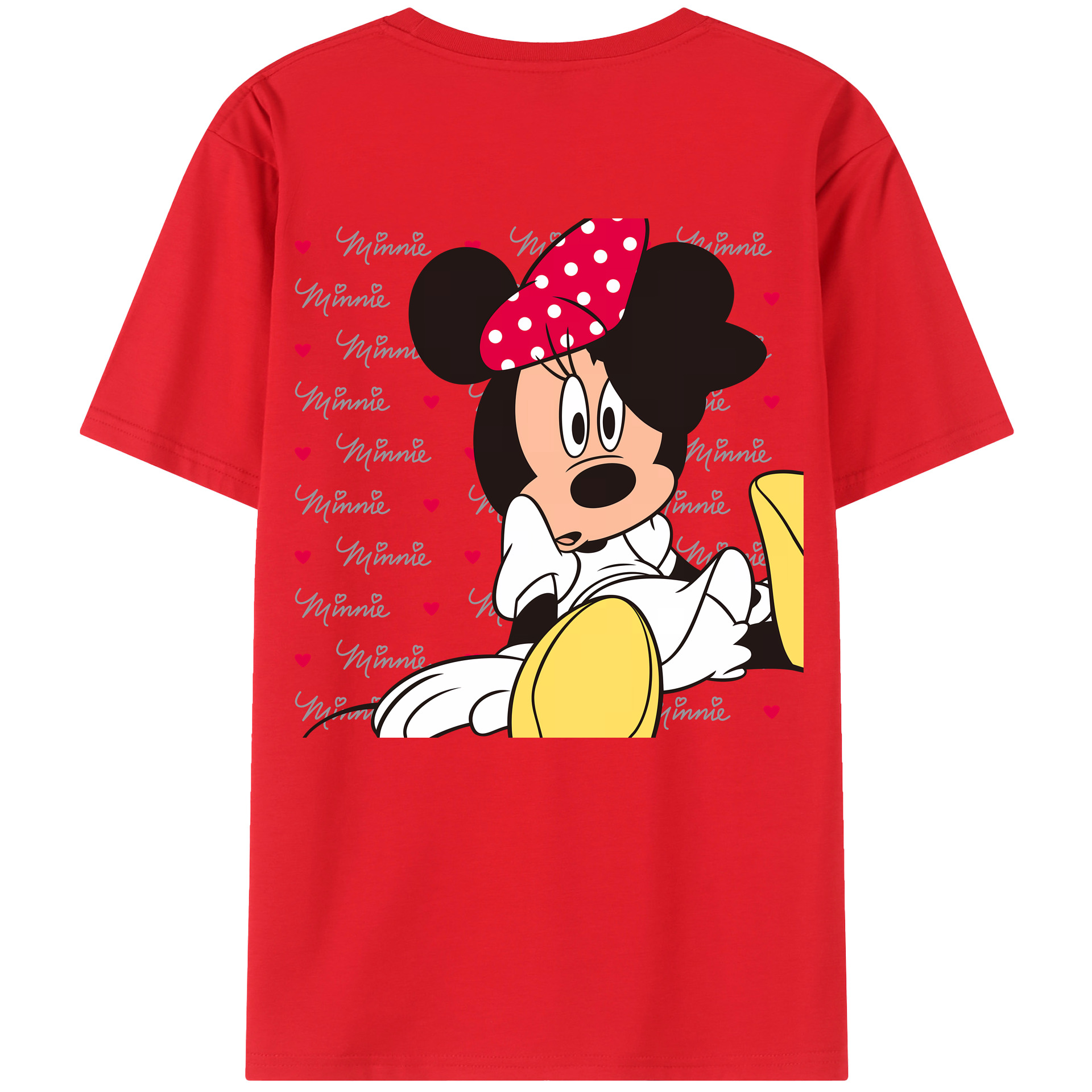 （画像用） ミッキーマウス Mickey Mouse レディース半袖Tシャツ(バックプリント)