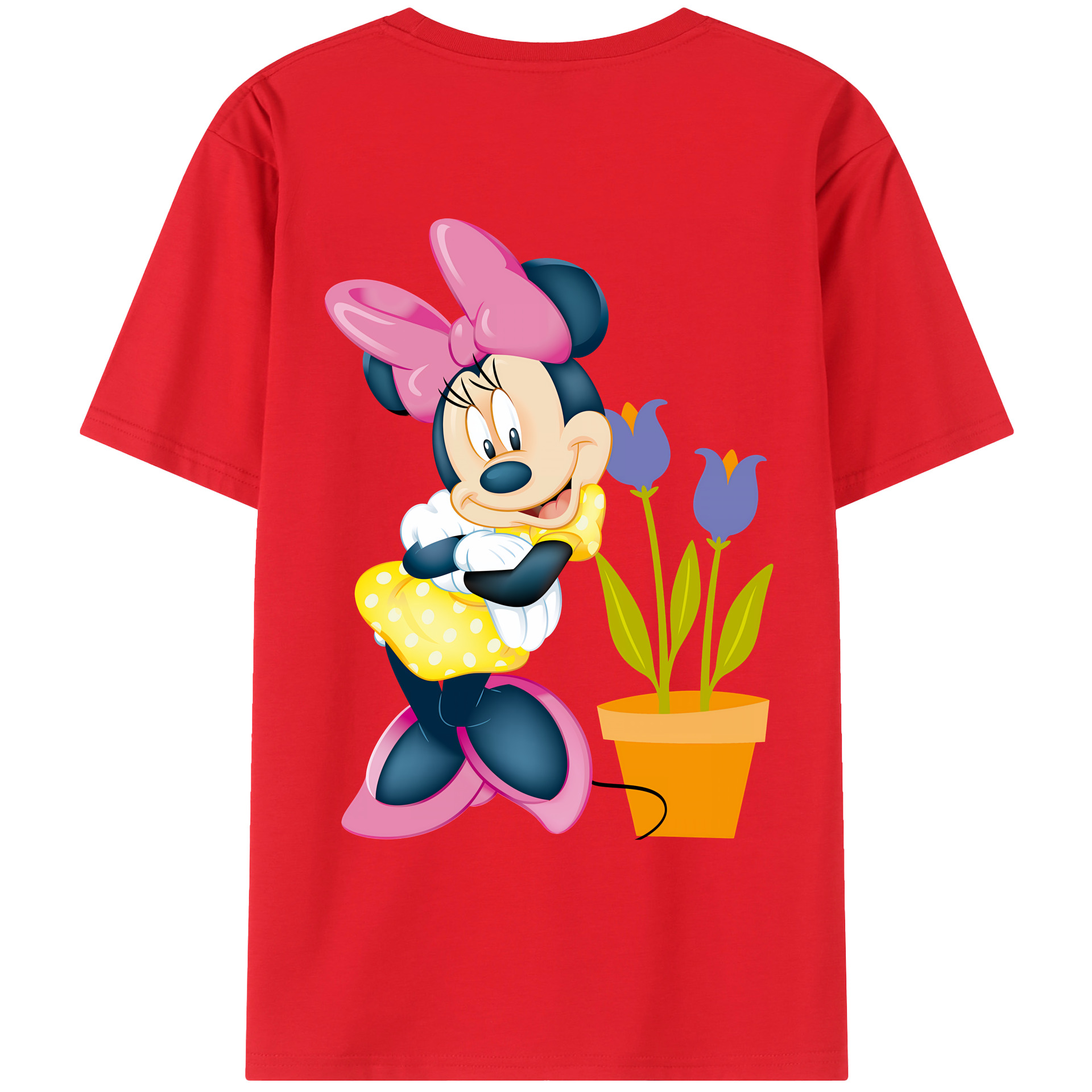 （画像用） ミッキーマウス Mickey Mouse レディース半袖Tシャツ(バックプリント)