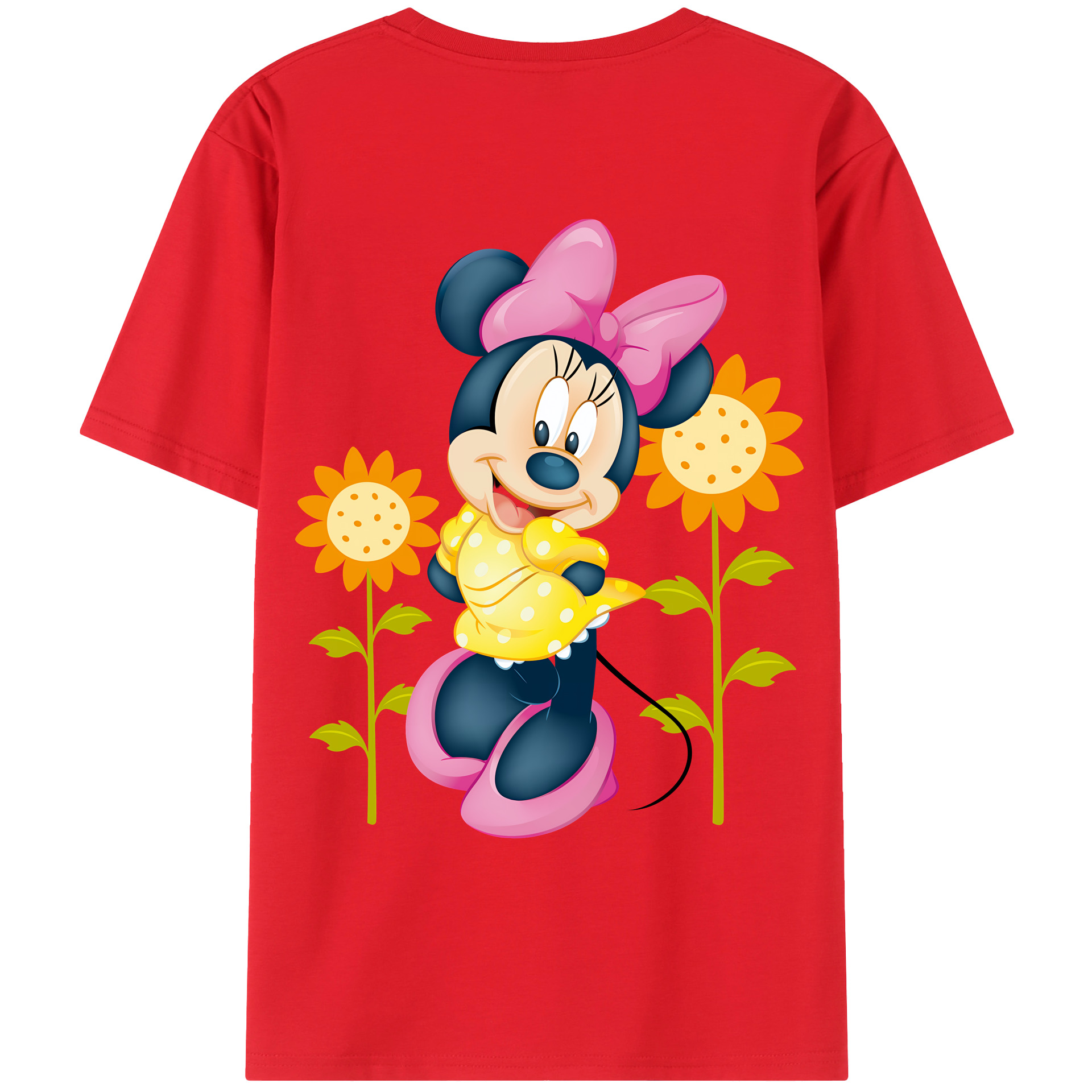 （画像用） ミッキーマウス Mickey Mouse レディース半袖Tシャツ(バックプリント)