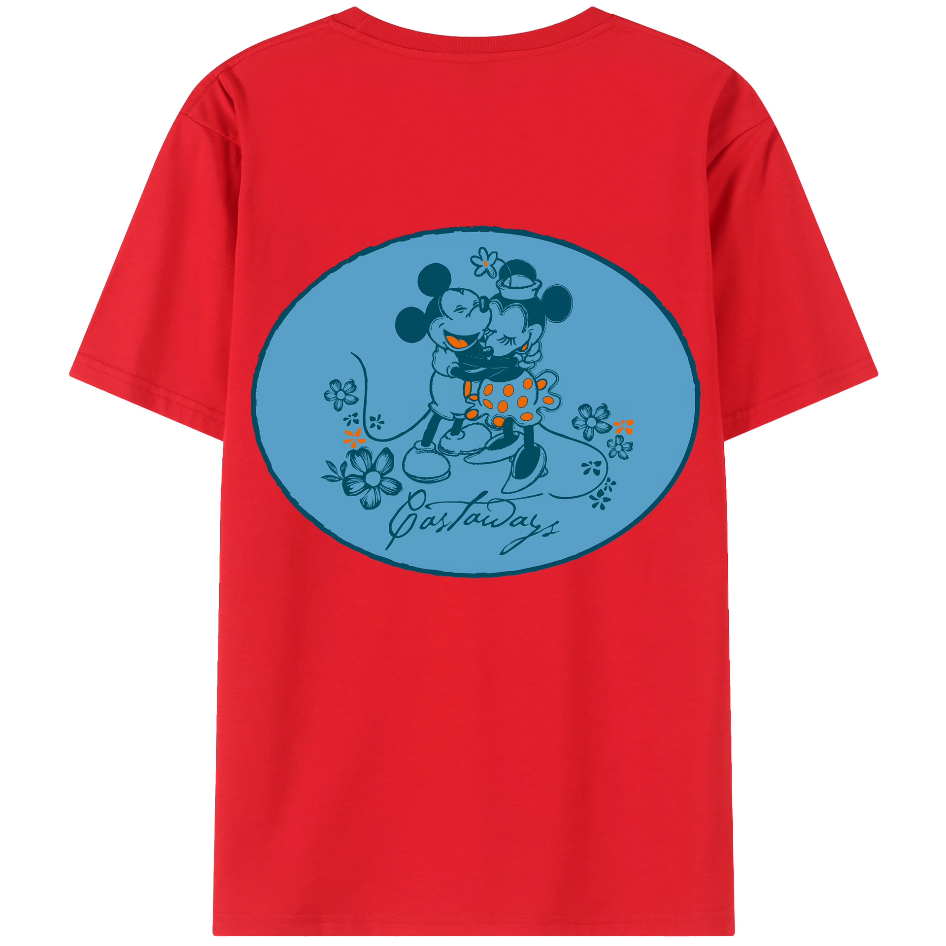 （画像用） ミッキーマウス Mickey Mouse レディース半袖Tシャツ(バックプリント)