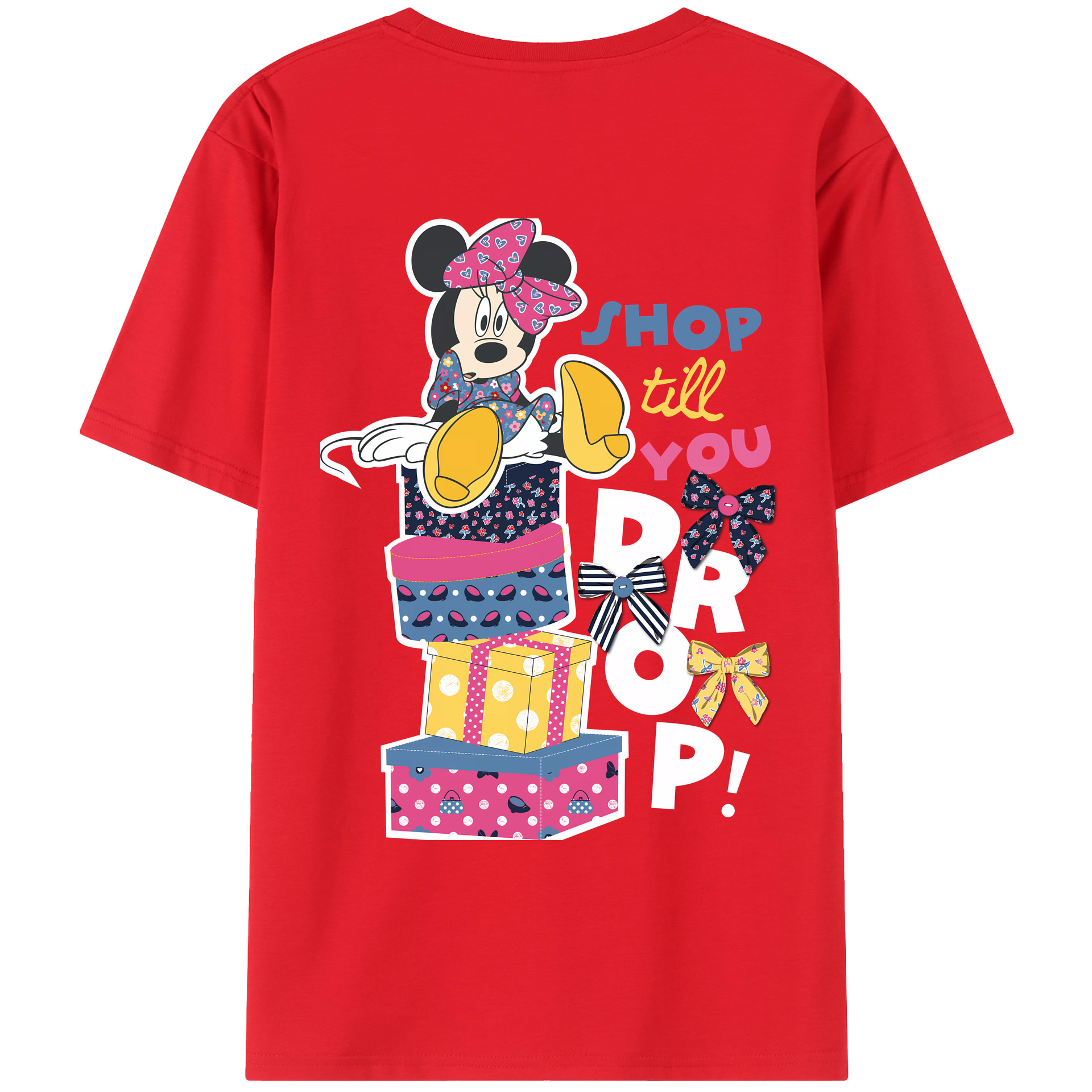 （画像用） ミッキーマウス Mickey Mouse レディース半袖Tシャツ(バックプリント)