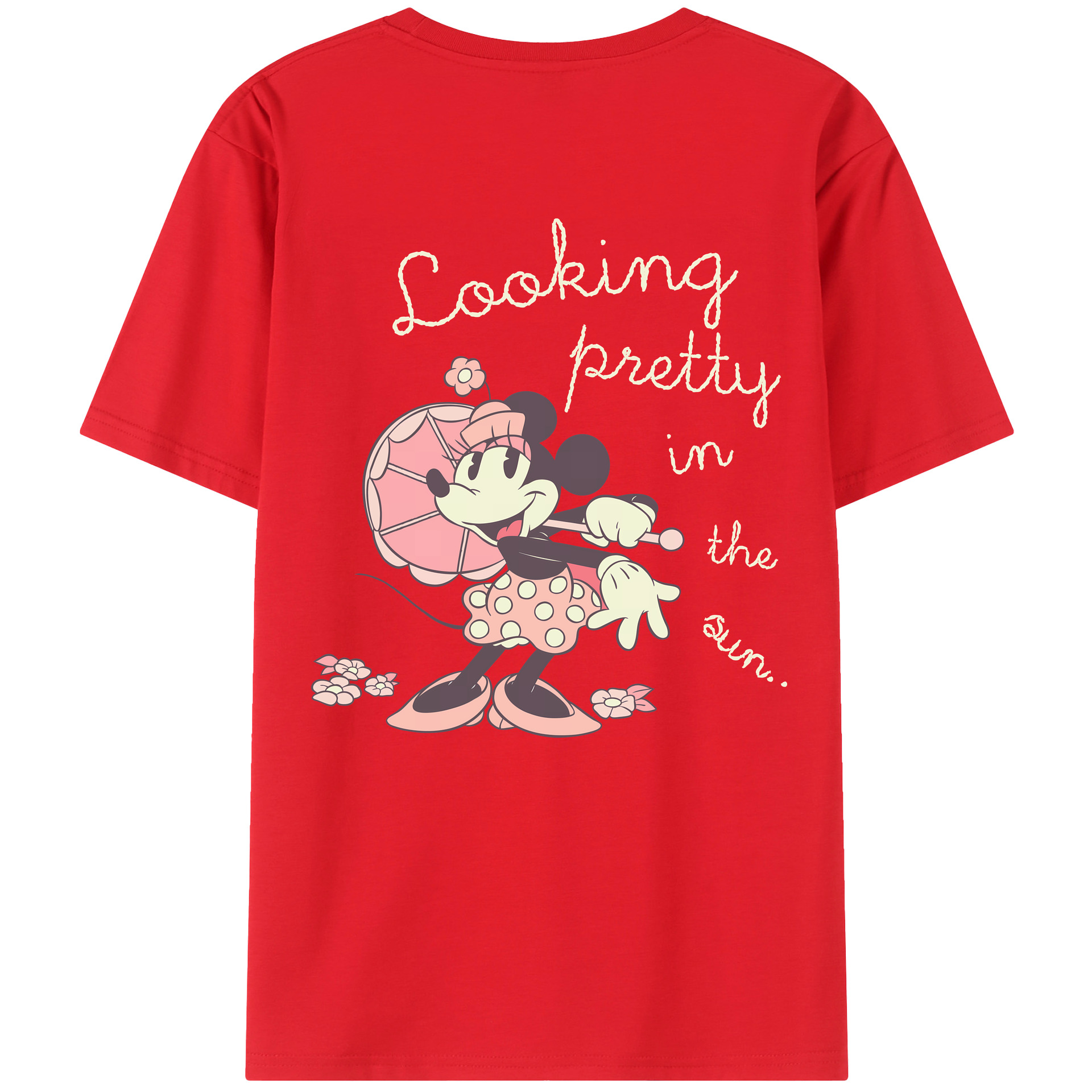 （画像用） ミッキーマウス Mickey Mouse レディース半袖Tシャツ(バックプリント)