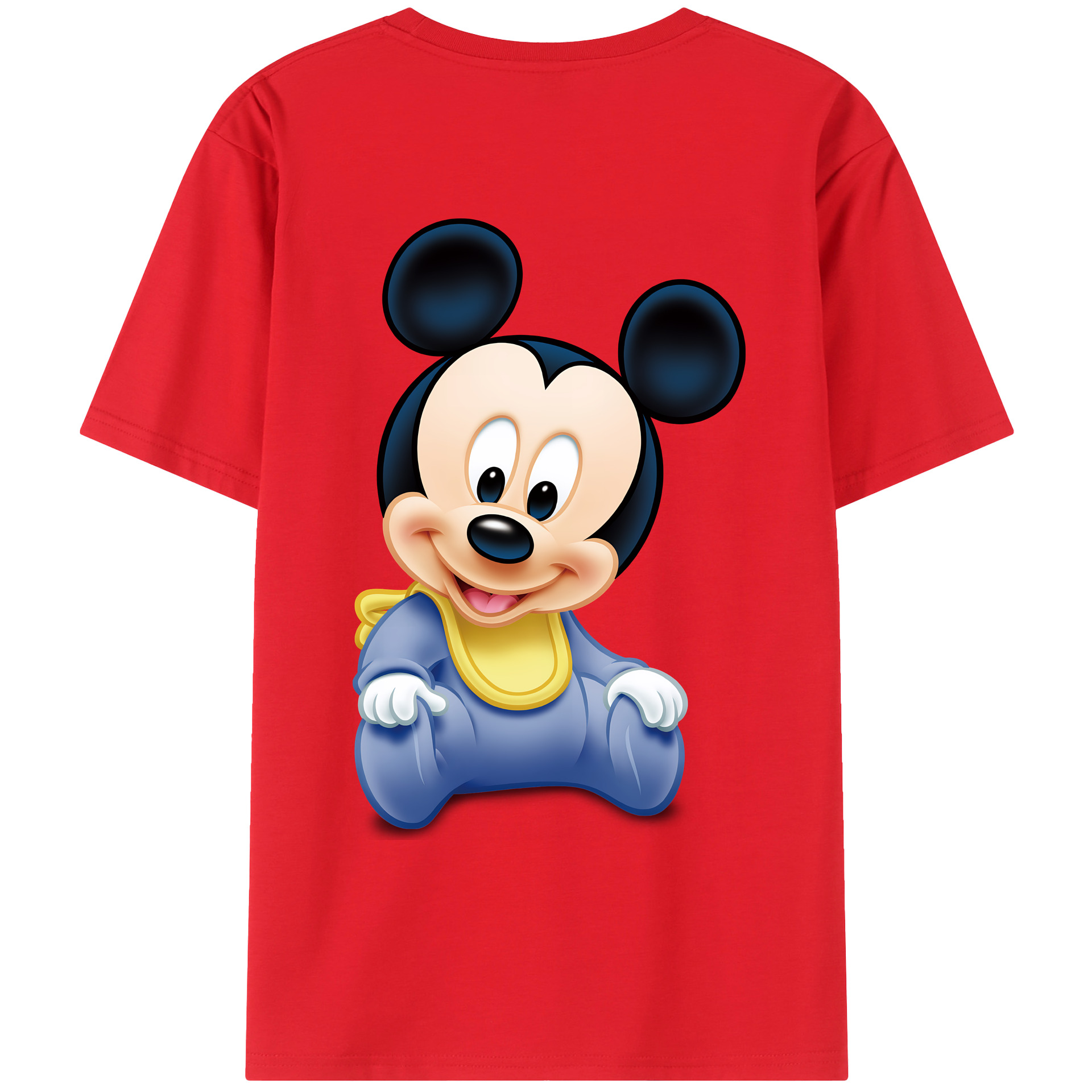 ミッキーマウス Mickey Mouse レディース半袖Tシャツ(バックプリント)