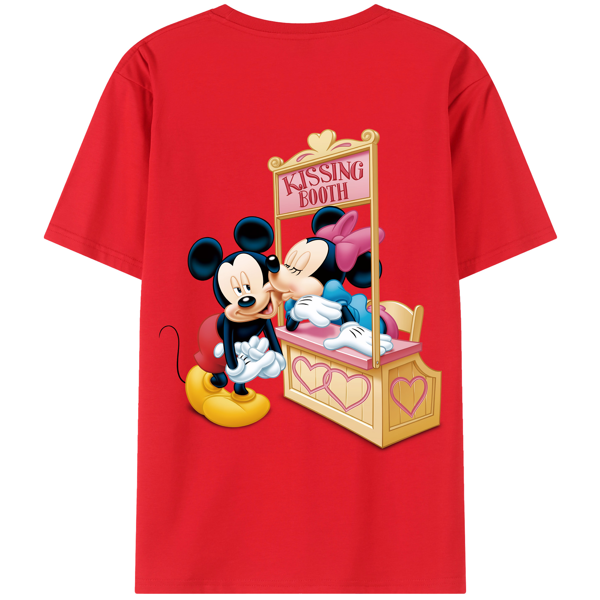 ミッキーマウス Mickey Mouse レディース半袖Tシャツ(バックプリント)