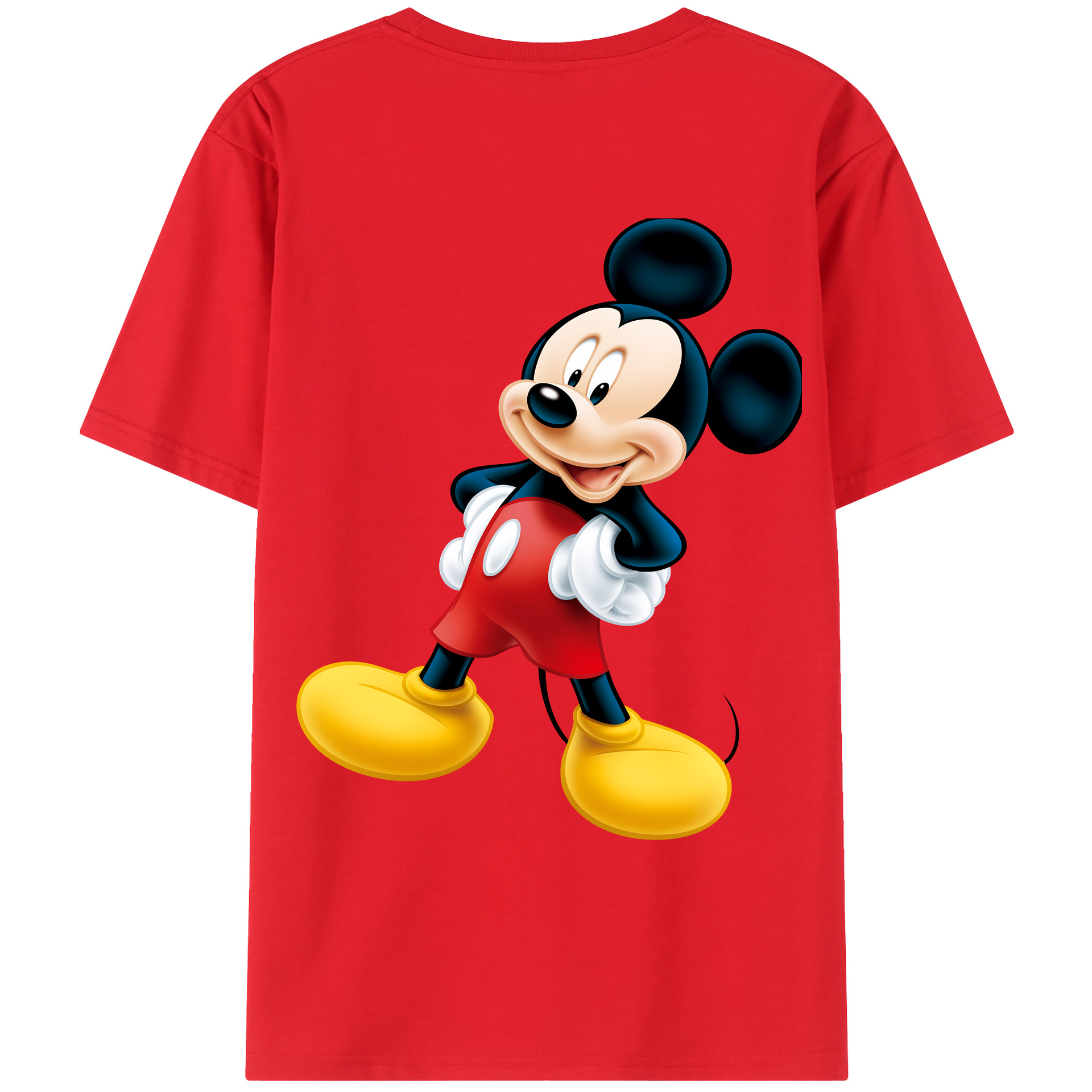 ミッキーマウス Mickey Mouse レディース半袖Tシャツ(バックプリント)