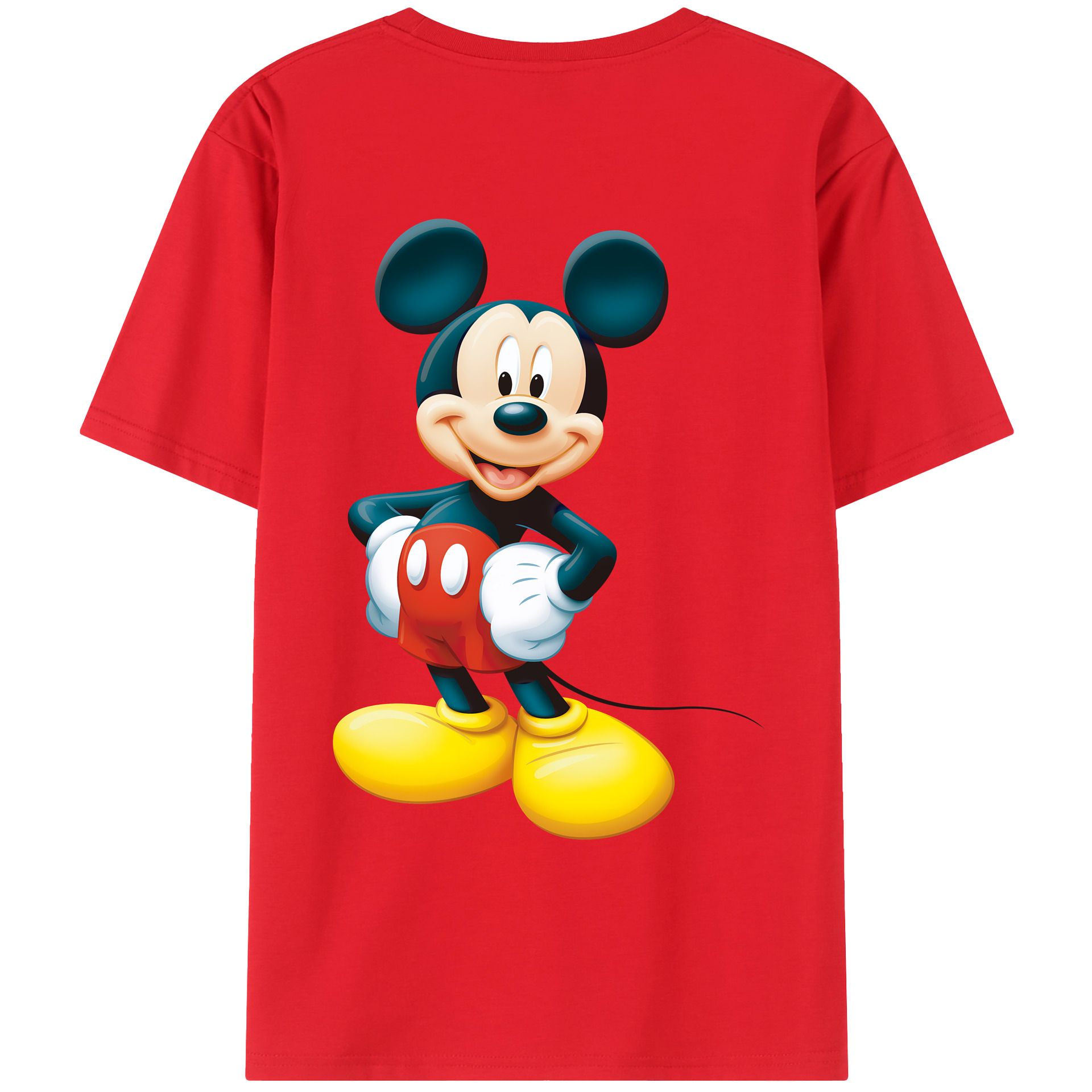 ミッキーマウス Mickey Mouse レディース半袖Tシャツ(バックプリント)