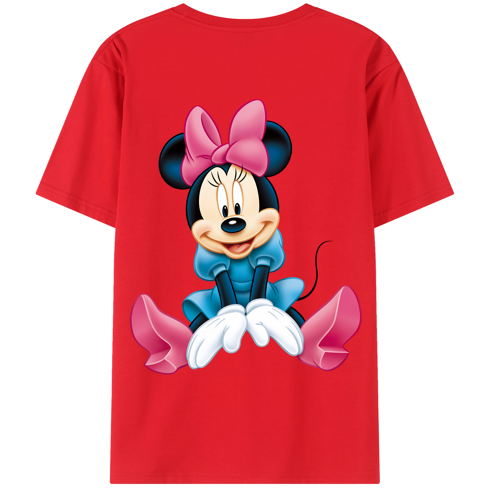 （画像用） ミッキーマウス Mickey Mouse レディース半袖Tシャツ(バックプリント)