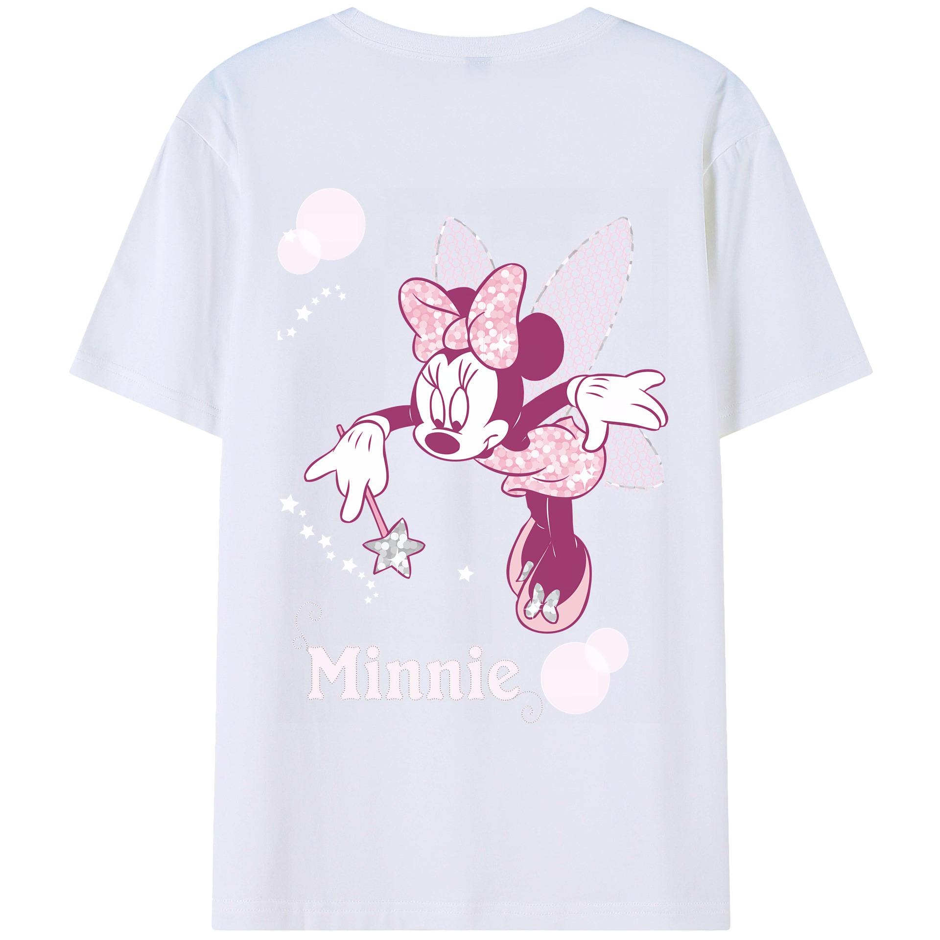 （画像用） ミッキーマウス Mickey Mouse レディース半袖Tシャツ(バックプリント)