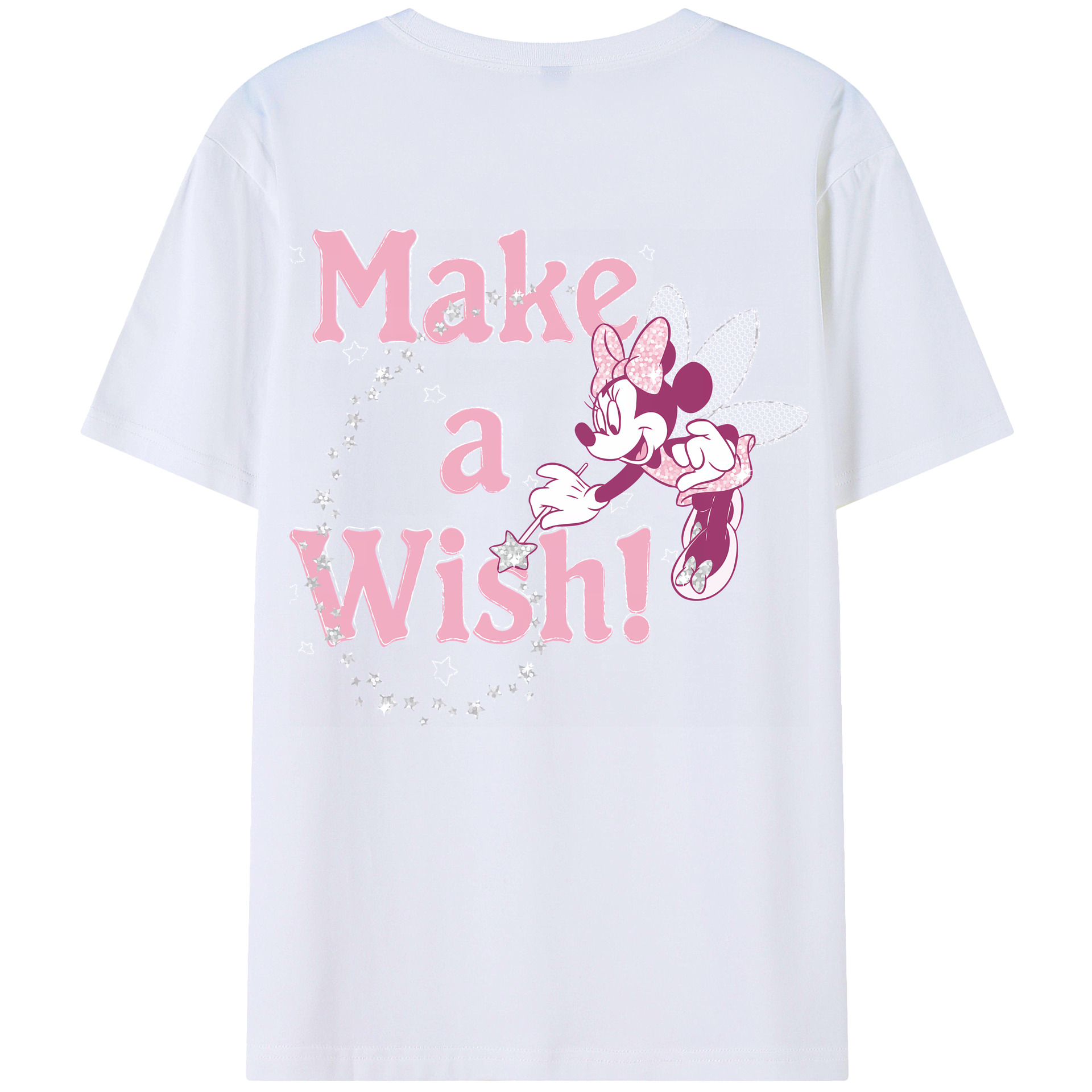 （画像用） ミッキーマウス Mickey Mouse レディース半袖Tシャツ(バックプリント)