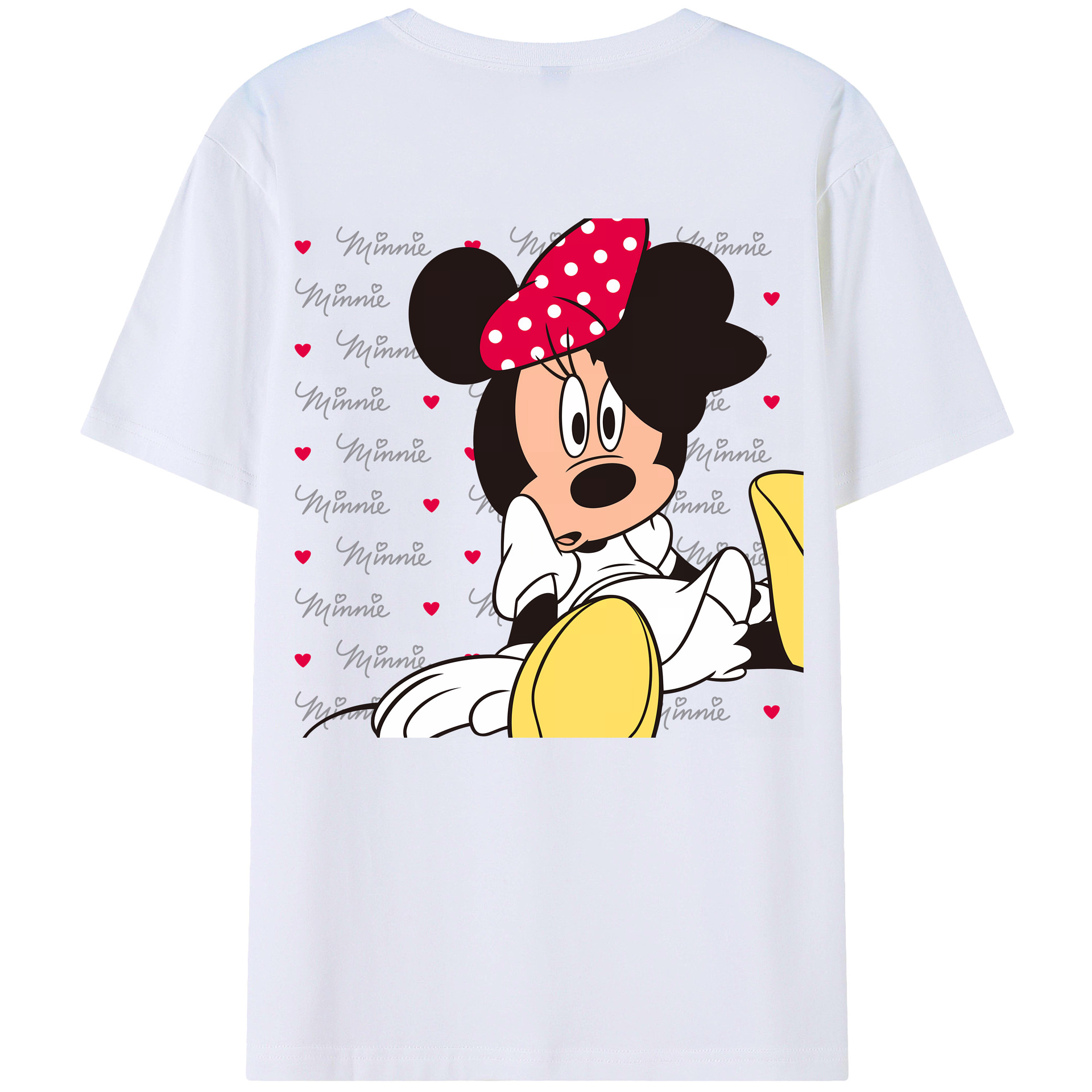 （画像用） ミッキーマウス Mickey Mouse レディース半袖Tシャツ(バックプリント)