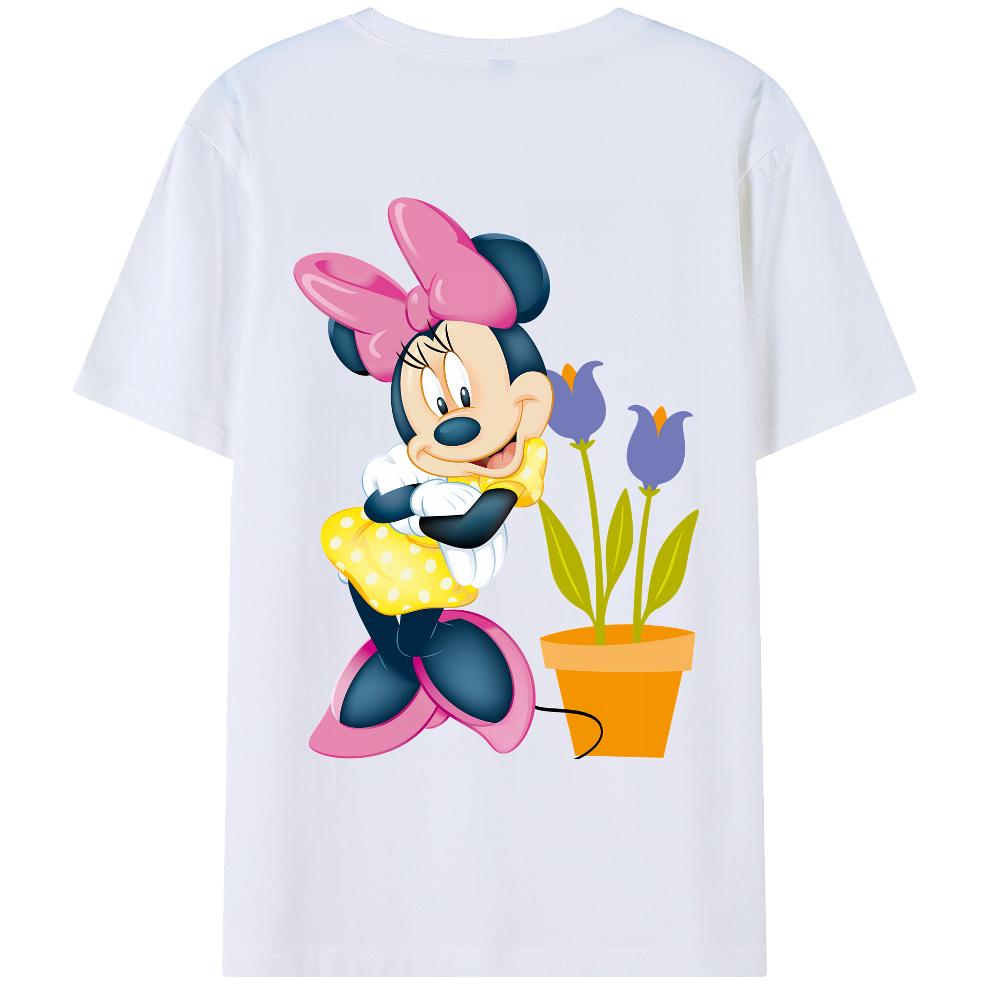 （画像用） ミッキーマウス Mickey Mouse レディース半袖Tシャツ(バックプリント)