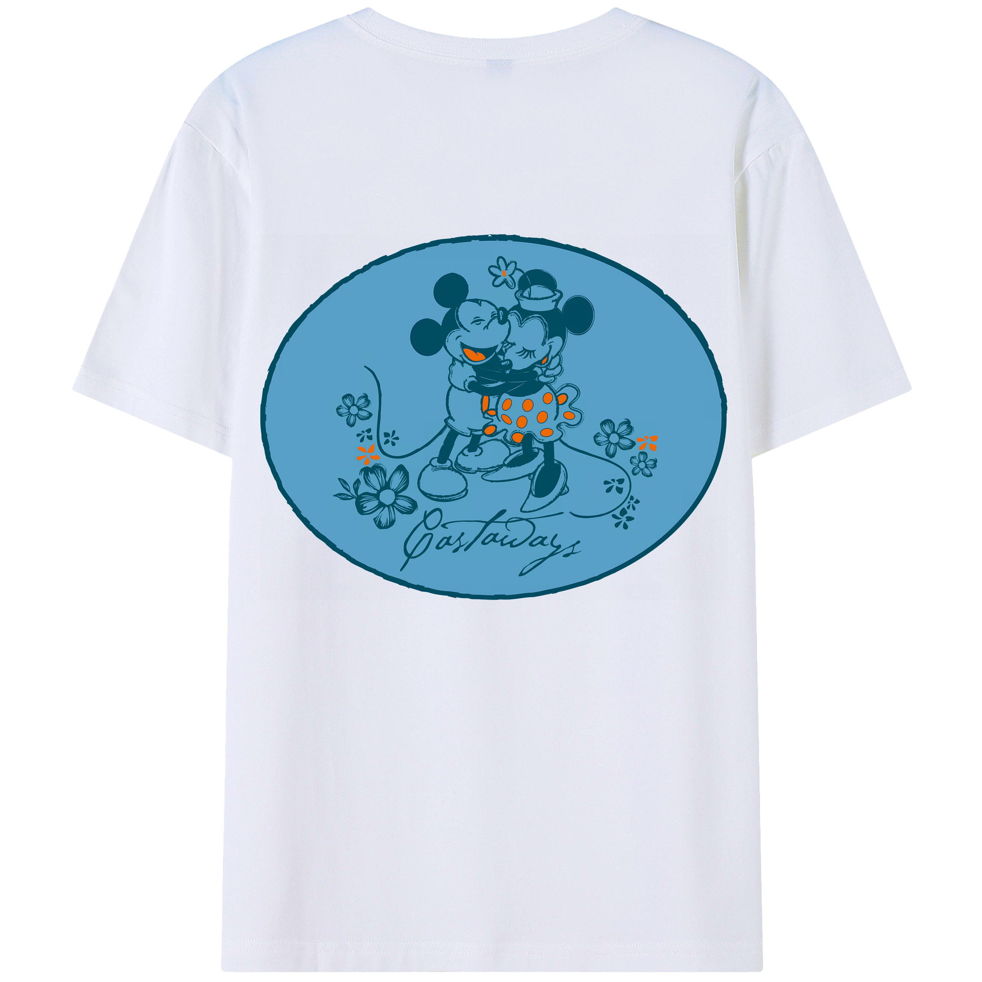（画像用） ミッキーマウス Mickey Mouse レディース半袖Tシャツ(バックプリント)