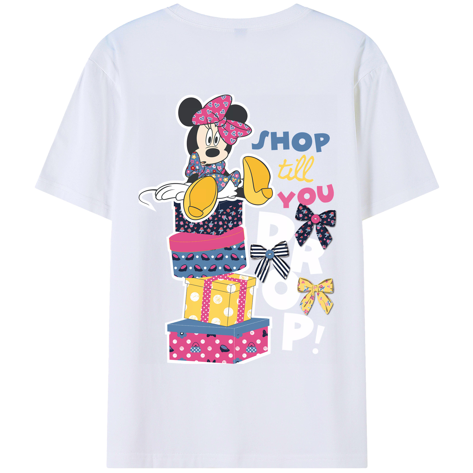 （画像用） ミッキーマウス Mickey Mouse レディース半袖Tシャツ(バックプリント)