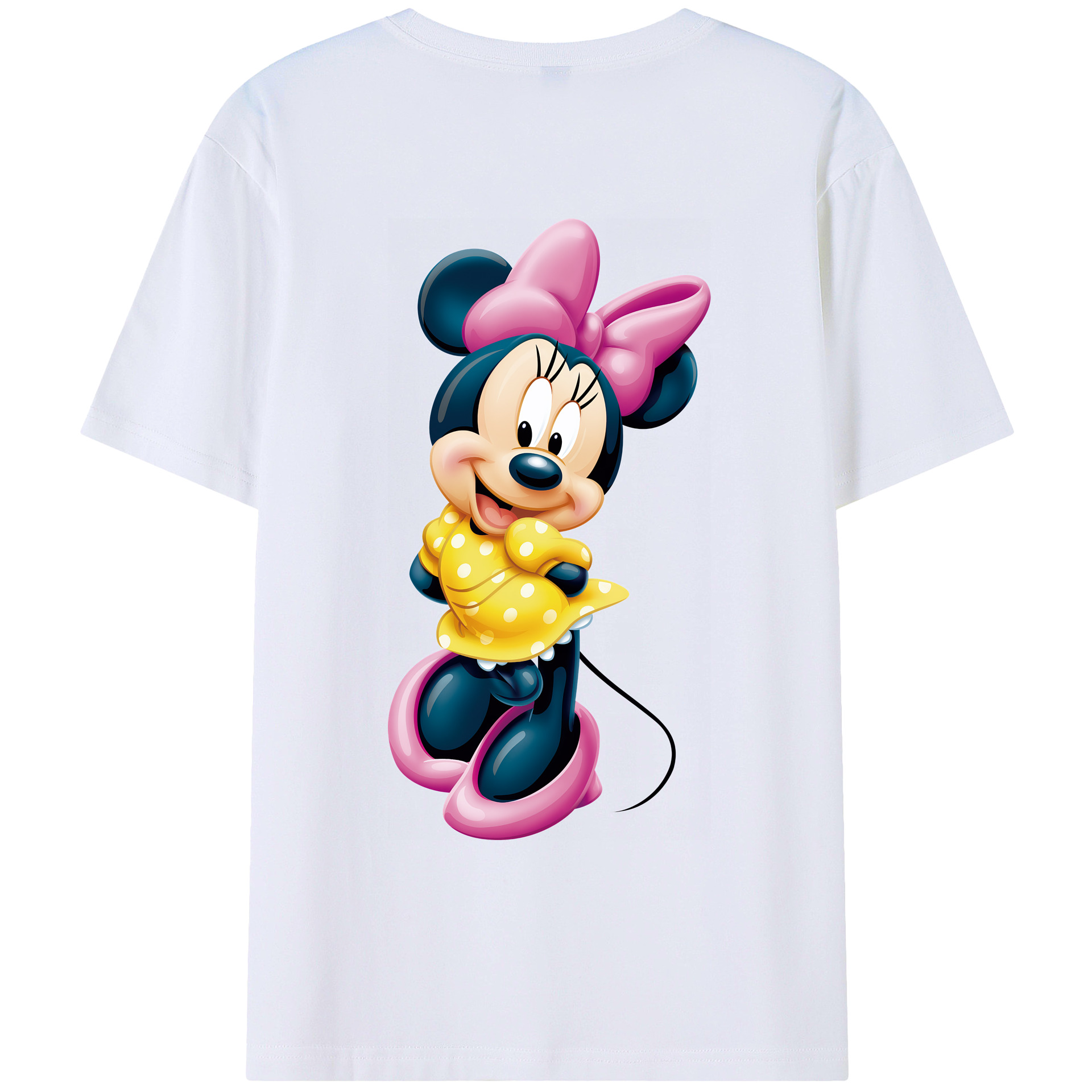 （画像用） ミッキーマウス Mickey Mouse レディース半袖Tシャツ(バックプリント)