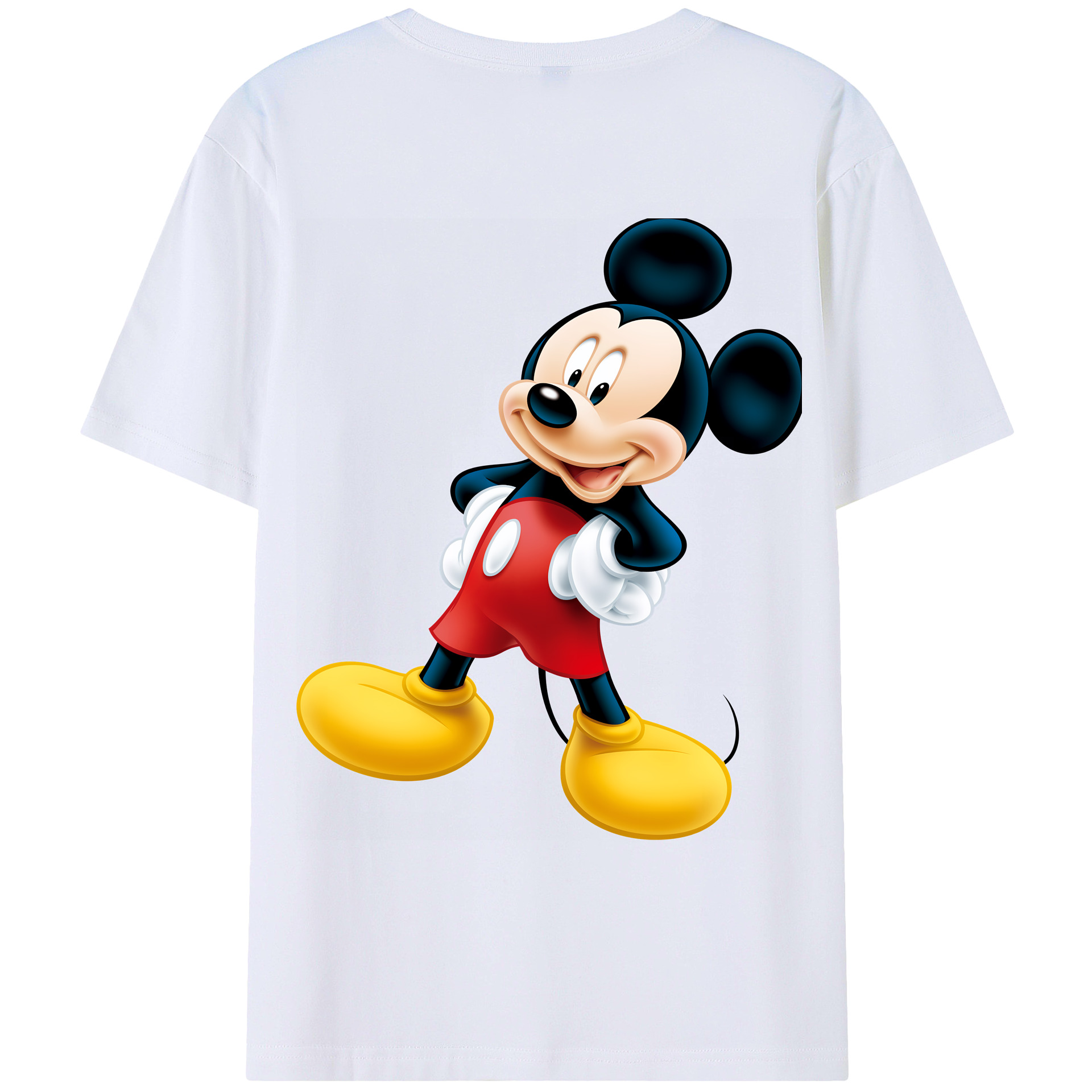 ミッキーマウス Mickey Mouse レディース半袖Tシャツ(バックプリント)