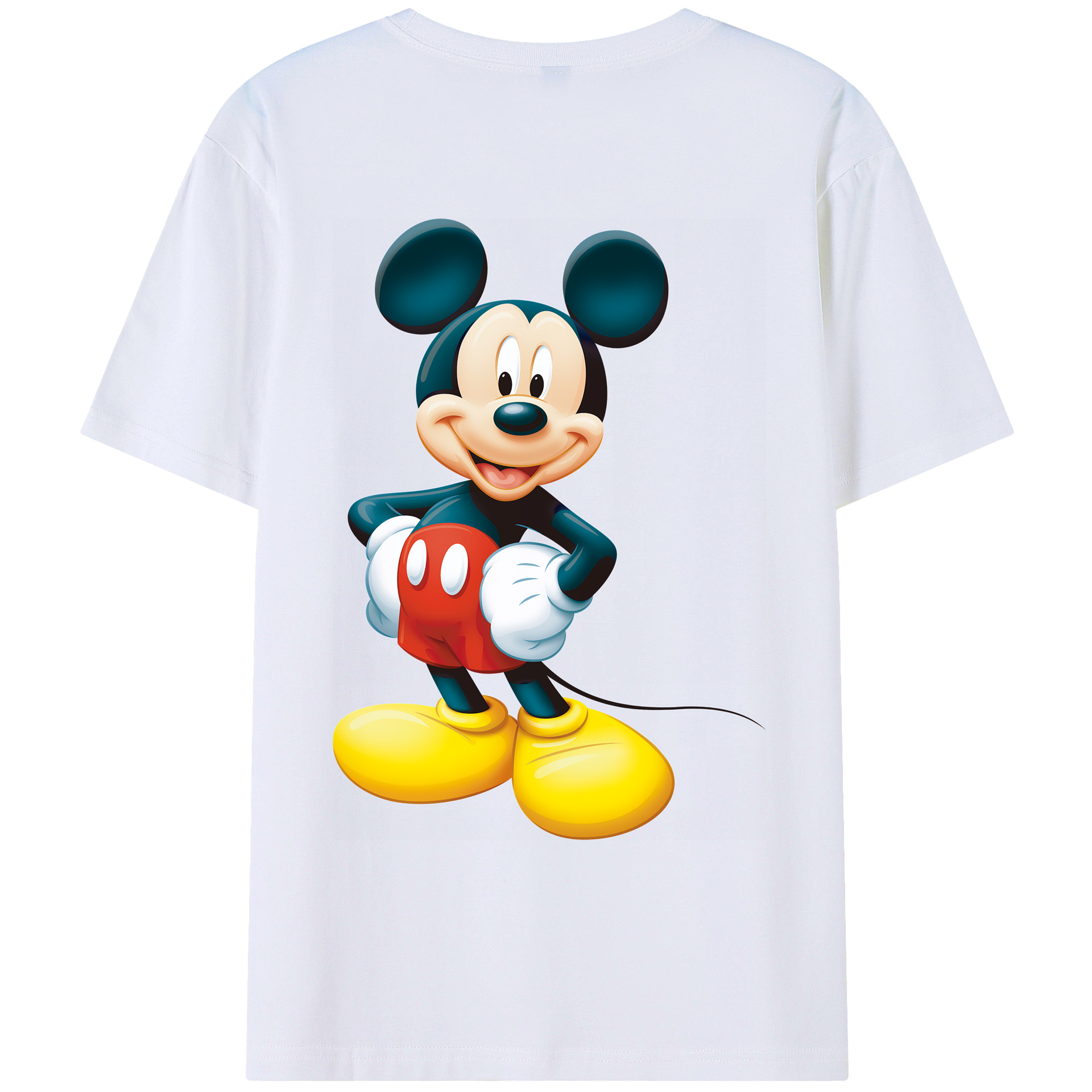ミッキーマウス Mickey Mouse レディース半袖Tシャツ(バックプリント)