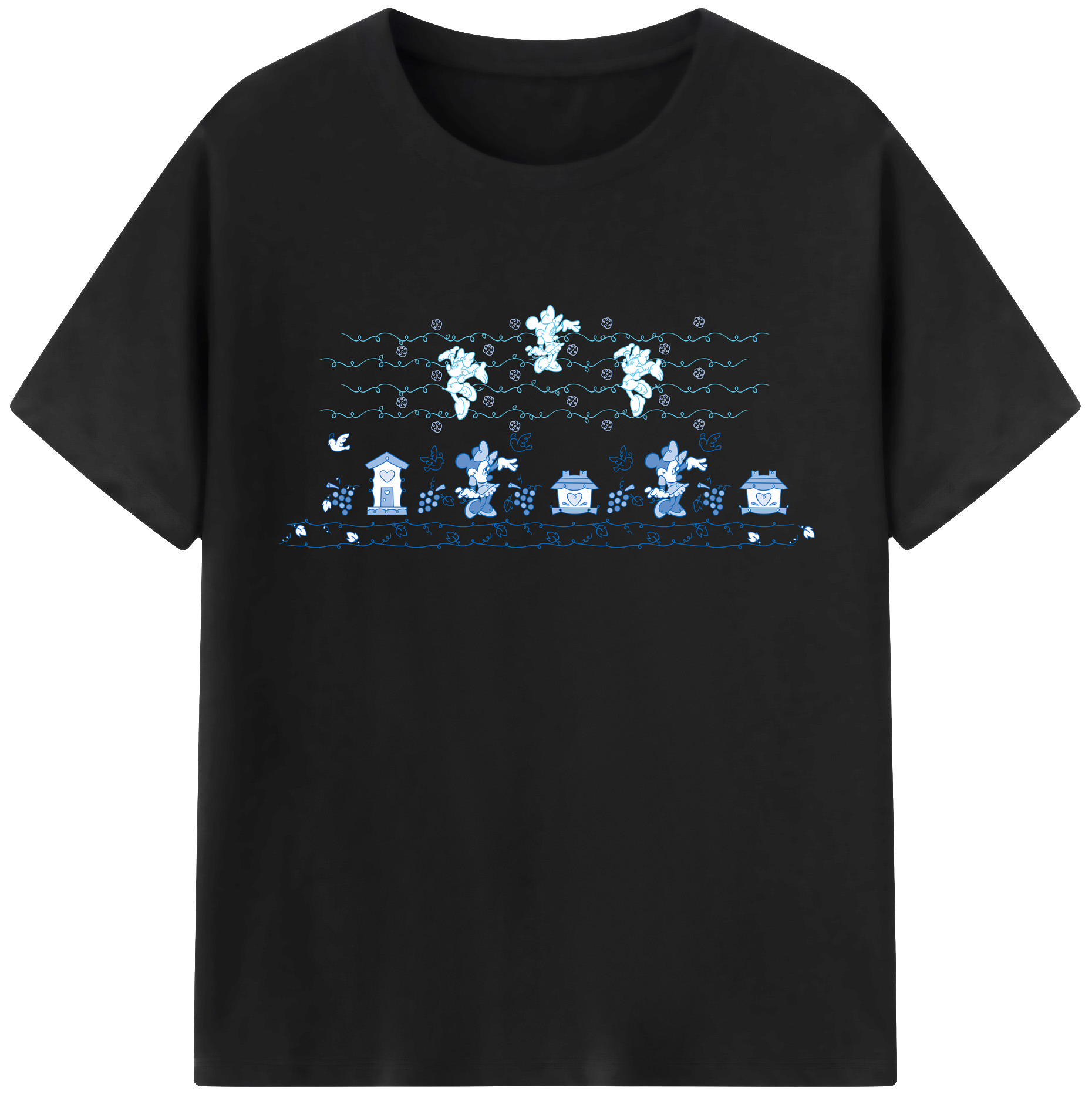 （画像用） ミッキーマウス Mickey Mouse レディースカジュアルプリントTシャツ（綿100％）