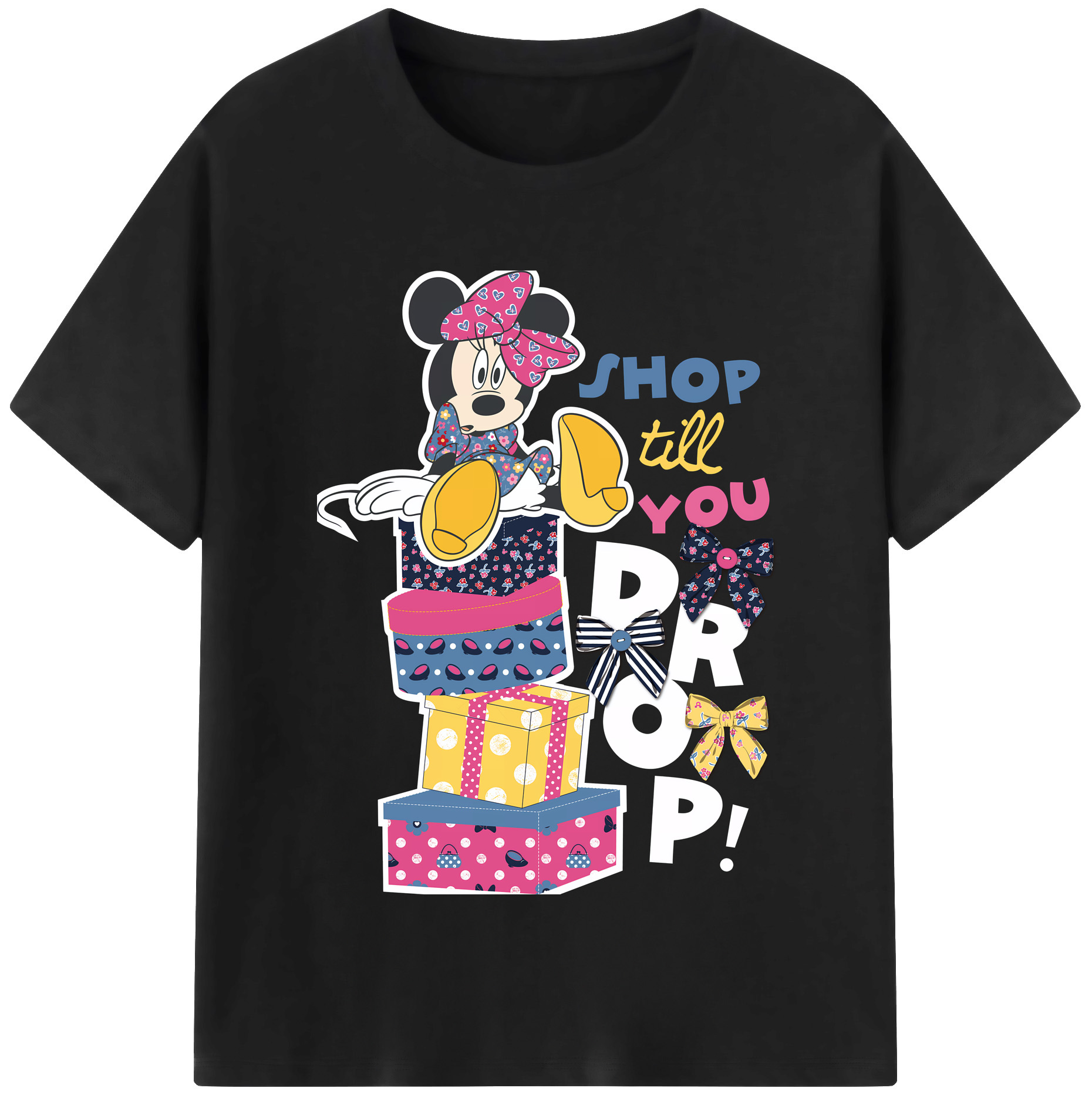 （画像用） ミッキーマウス Mickey Mouse レディースカジュアルプリントTシャツ（綿100％）