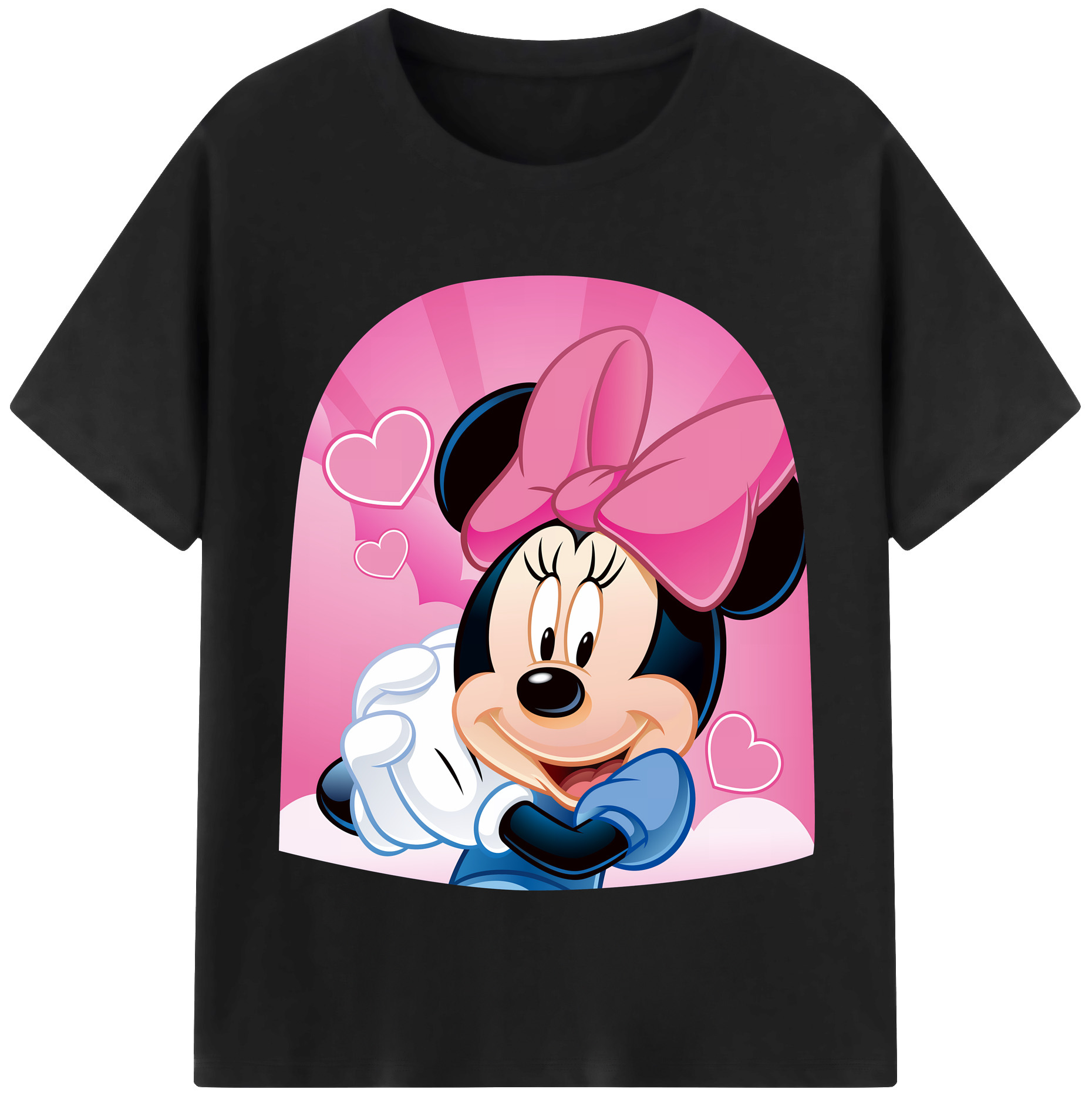 （画像用） ミッキーマウス Mickey Mouse レディースカジュアルプリントTシャツ（綿100％）