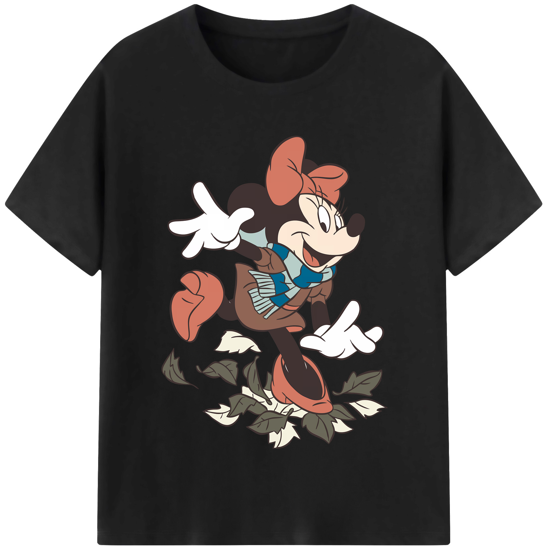 （画像用） ミッキーマウス Mickey Mouse レディースカジュアルプリントTシャツ（綿100％）
