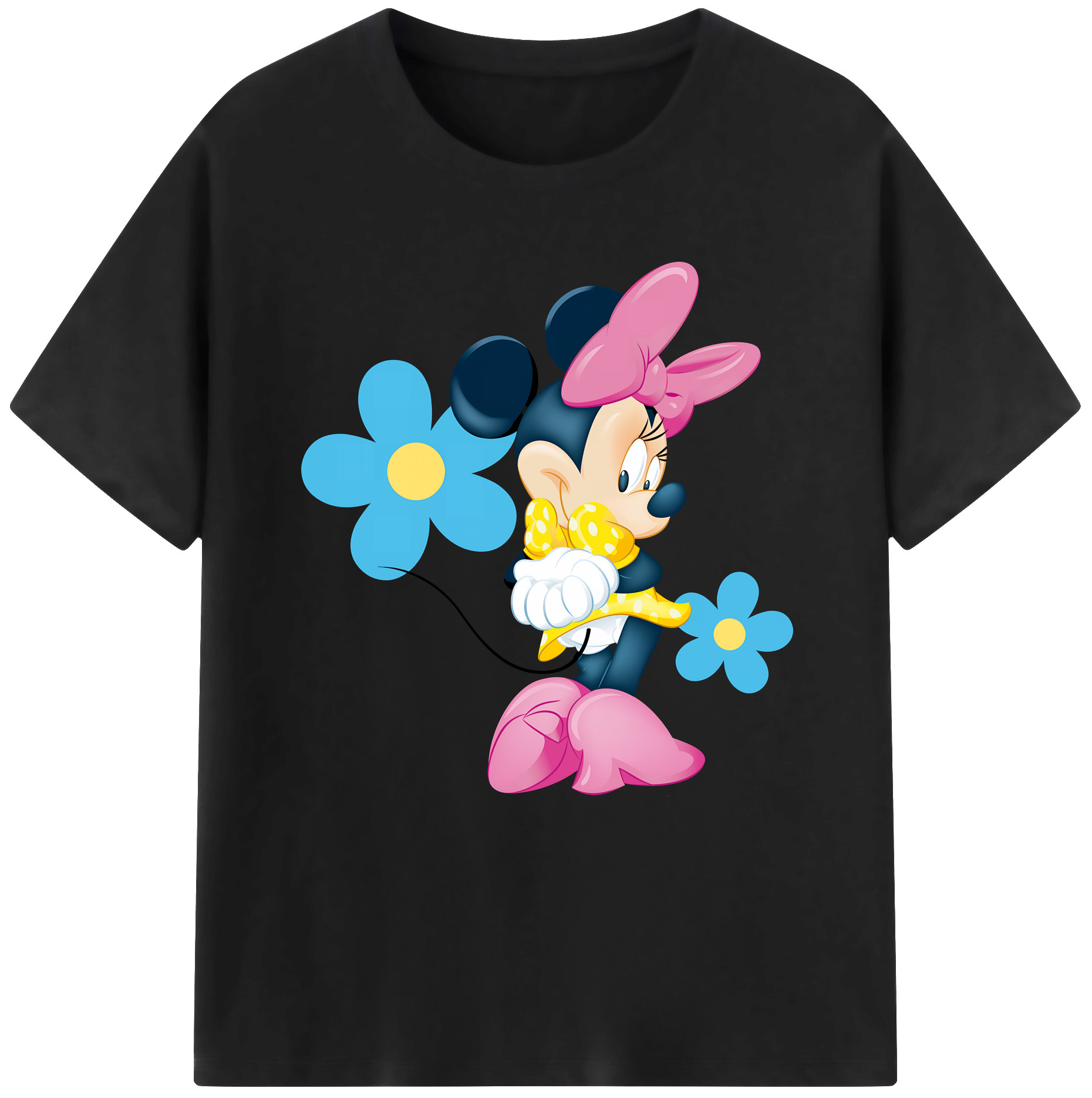 （画像用） ミッキーマウス Mickey Mouse レディースカジュアルプリントTシャツ（綿100％）