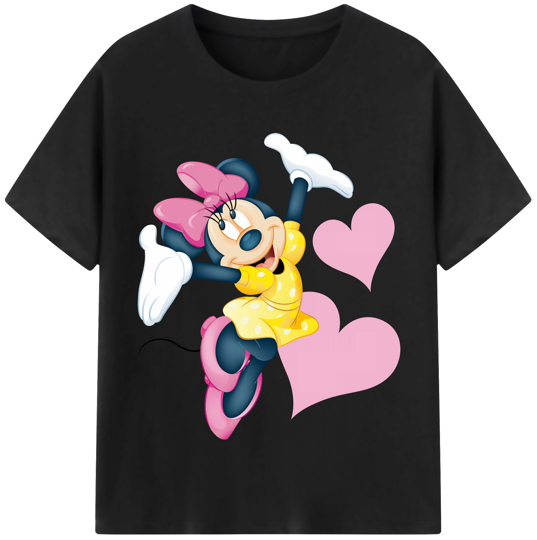 （画像用） ミッキーマウス Mickey Mouse レディースカジュアルプリントTシャツ（綿100％）