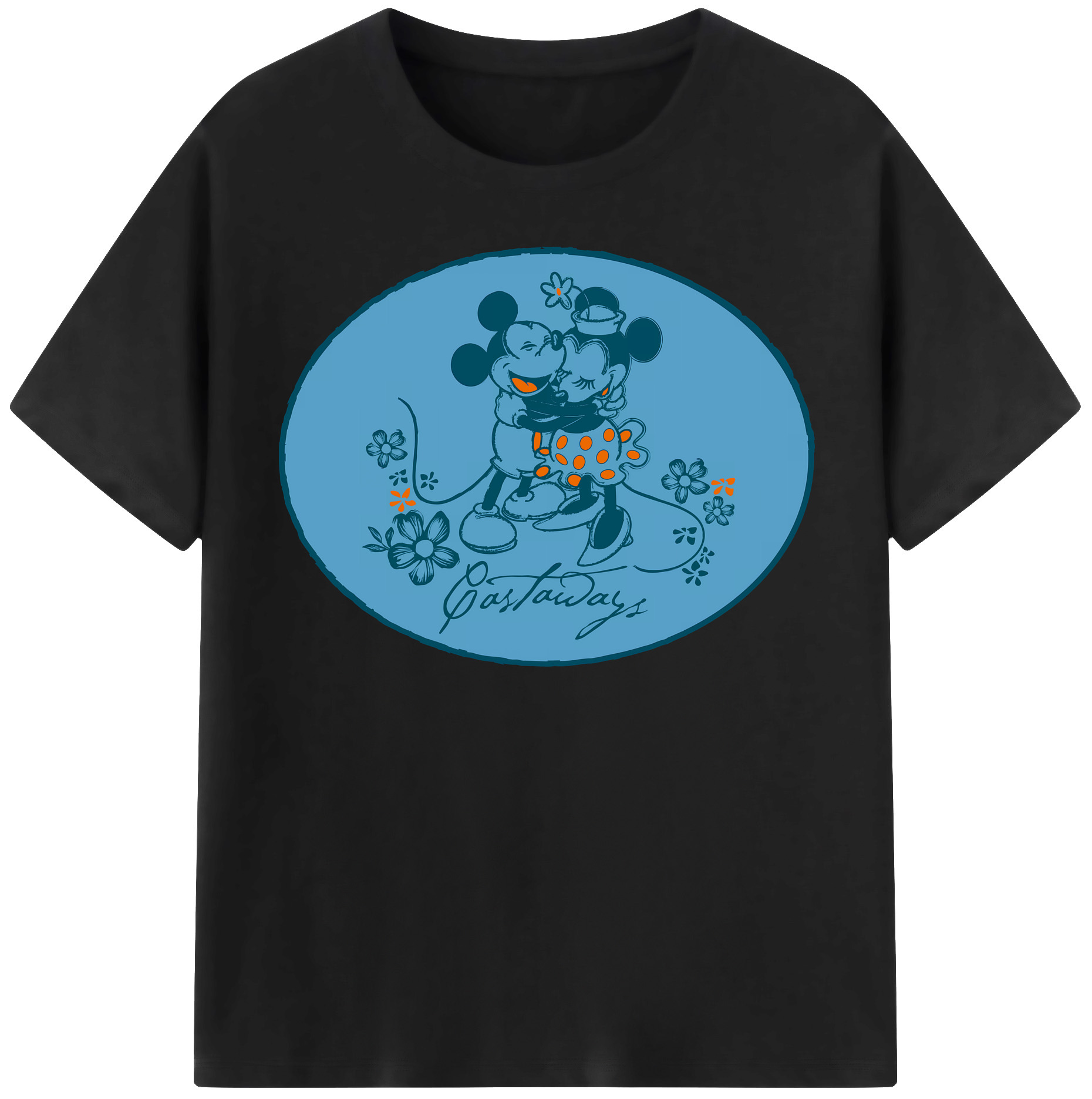 （画像用） ミッキーマウス Mickey Mouse レディースカジュアルプリントTシャツ（綿100％）