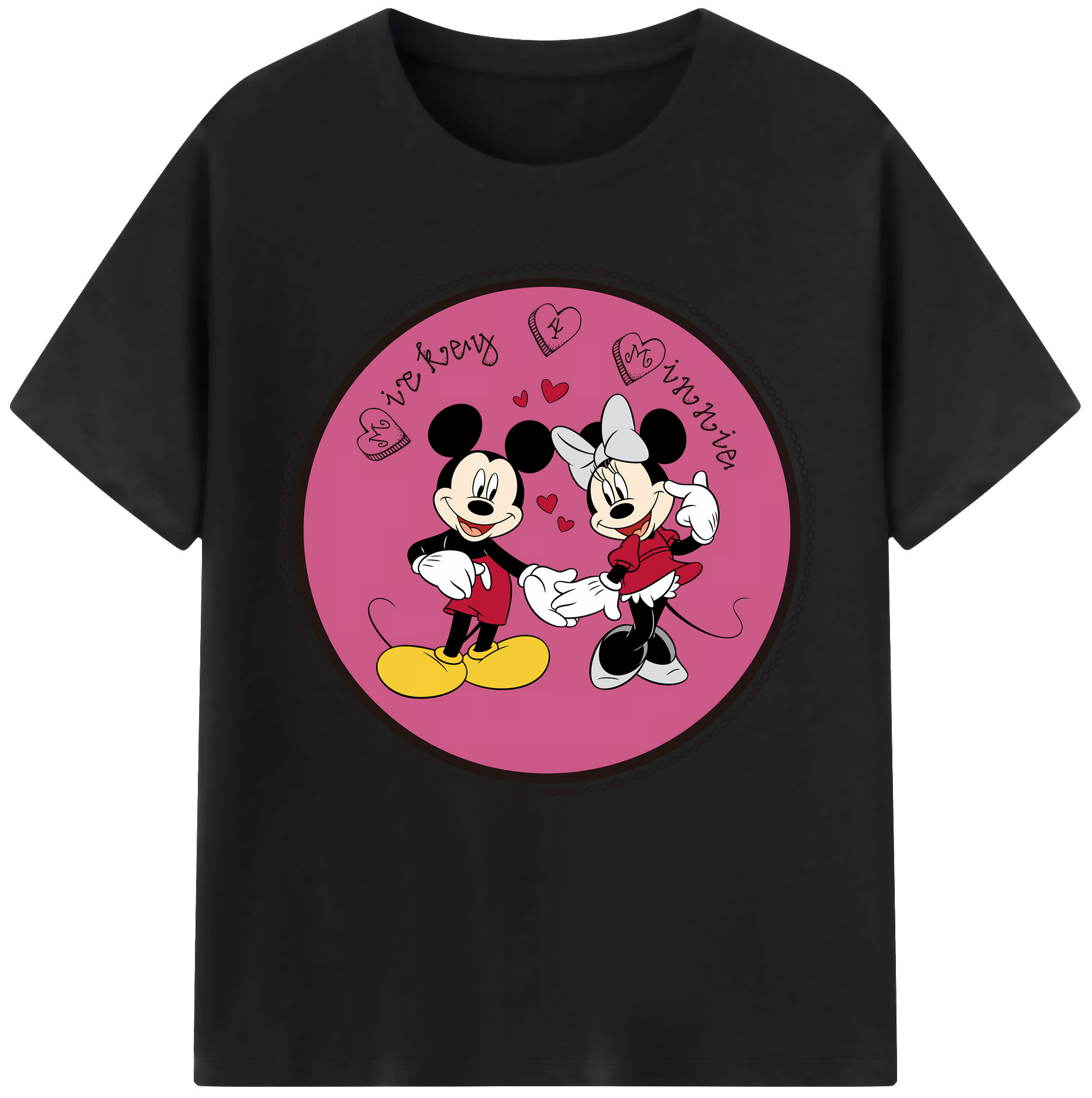ミッキーマウス Mickey Mouse レディースカジュアルプリントTシャツ（綿100％）