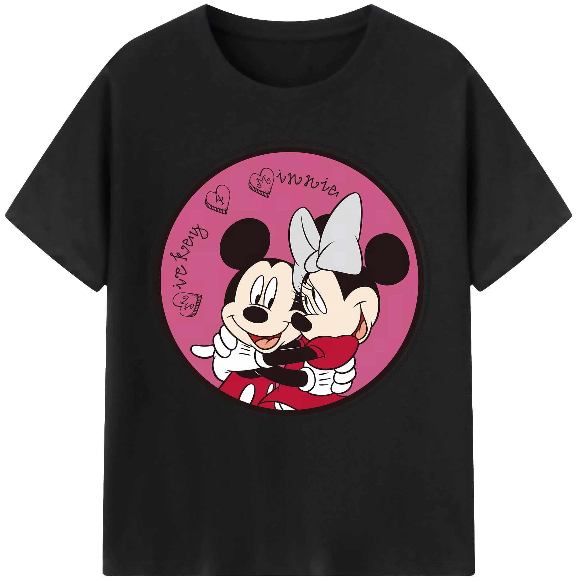 （画像用） ミッキーマウス Mickey Mouse レディースカジュアルプリントTシャツ（綿100％）