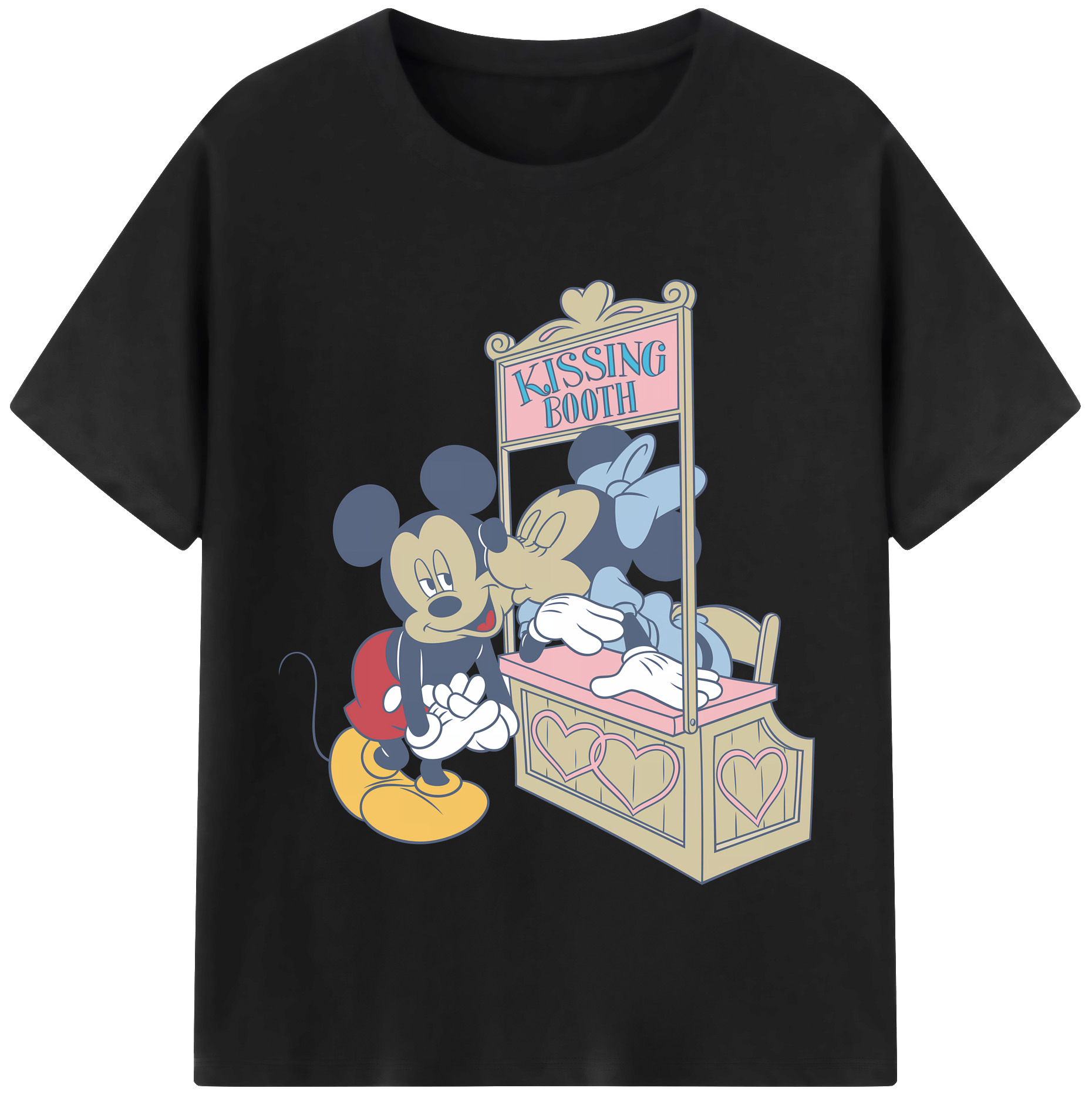 （画像用） ミッキーマウス Mickey Mouse レディースカジュアルプリントTシャツ（綿100％）