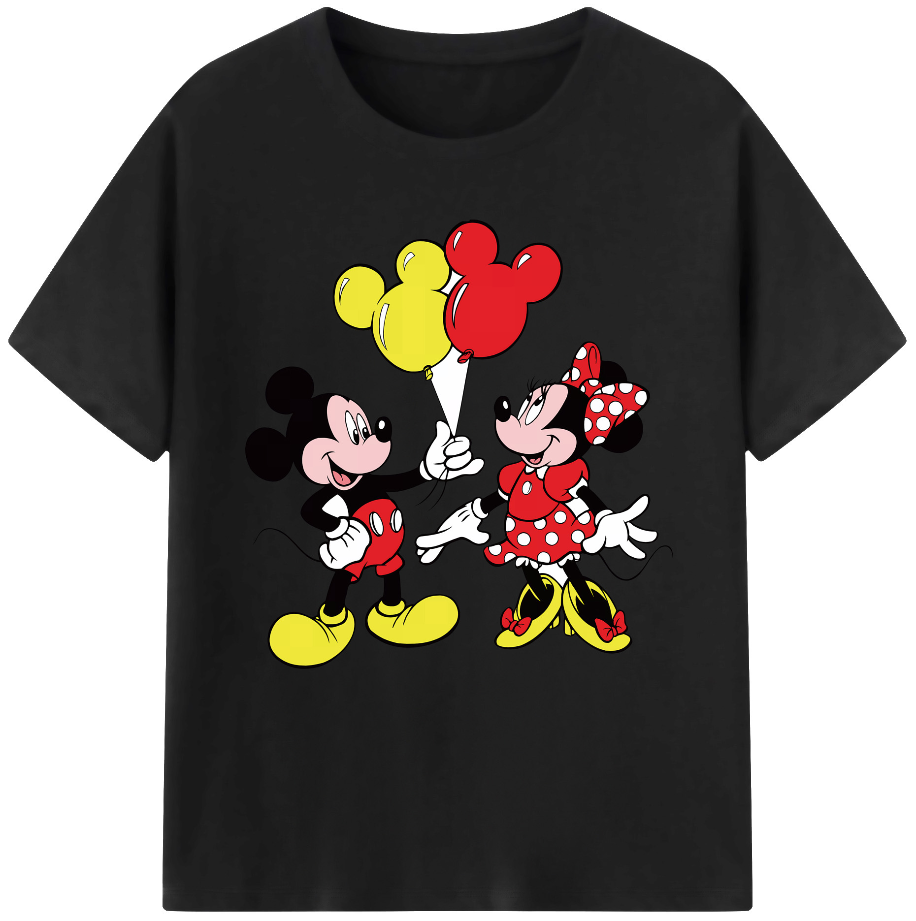（画像用） ミッキーマウス Mickey Mouse レディースカジュアルプリントTシャツ（綿100％）