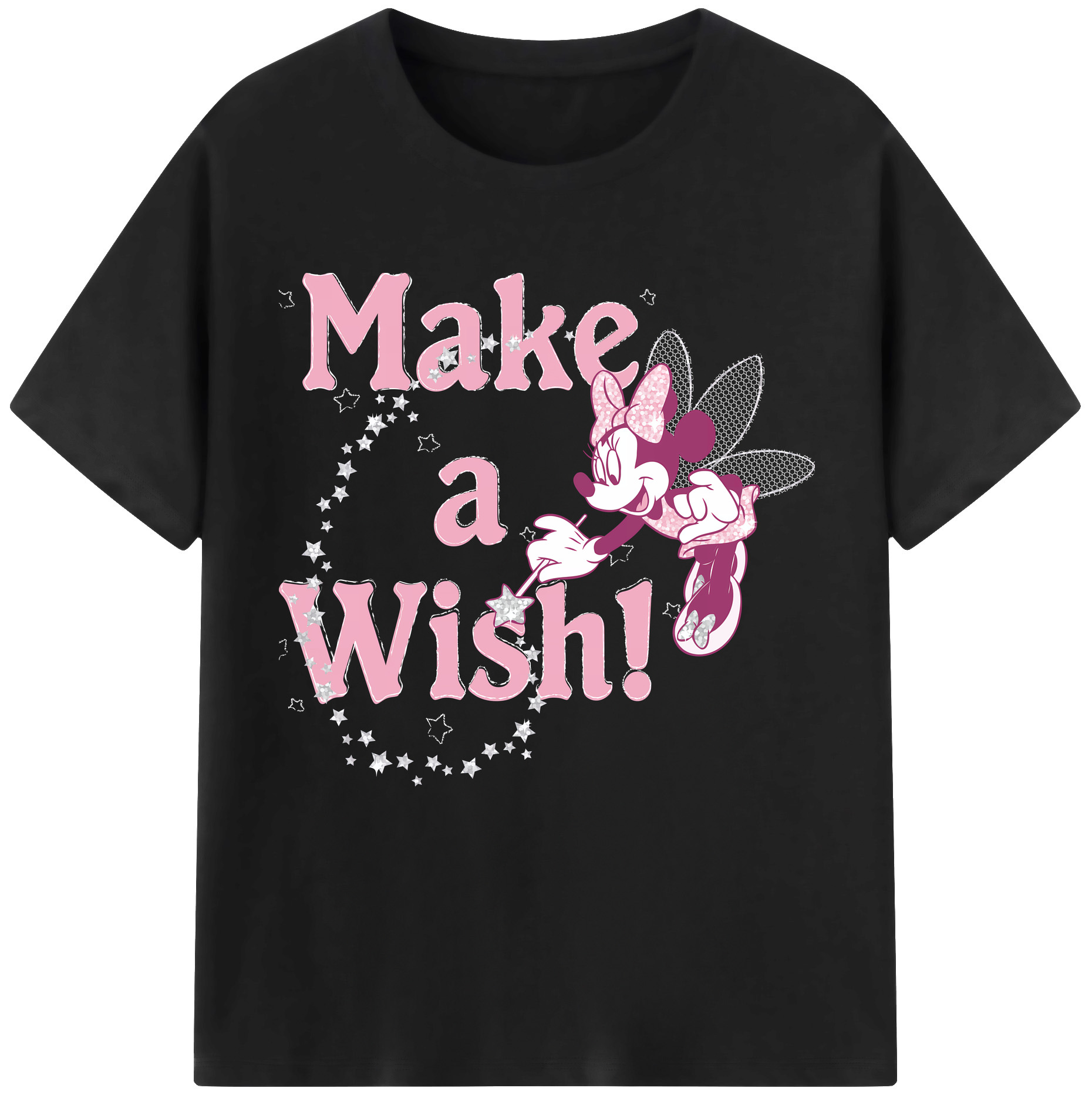 （画像用） ミッキーマウス Mickey Mouse レディースカジュアルプリントTシャツ（綿100％）