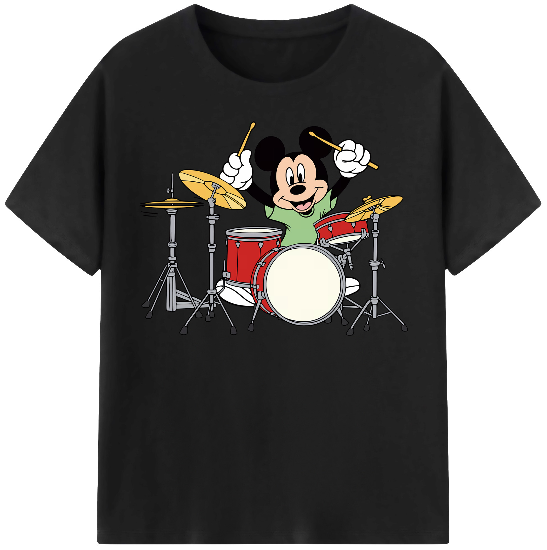 ミッキーマウス Mickey Mouse レディースカジュアルプリントTシャツ（綿100％）