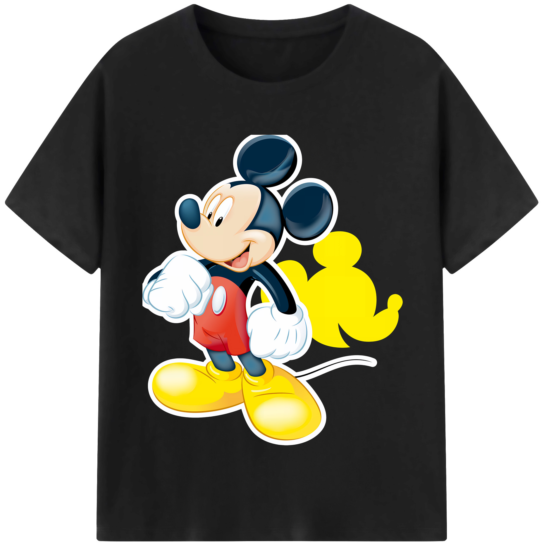 ミッキーマウス Mickey Mouse レディースカジュアルプリントTシャツ（綿100％）