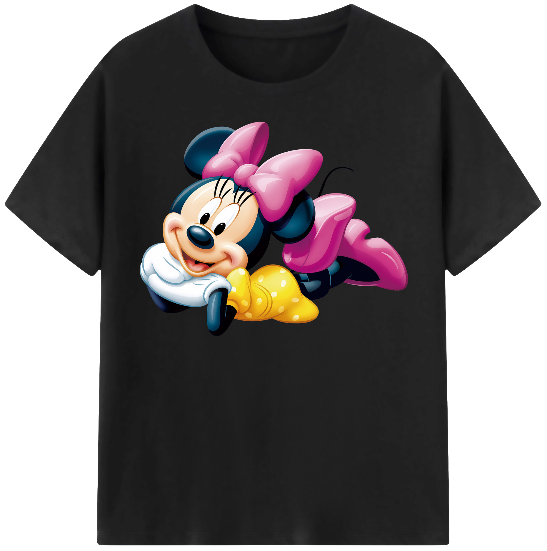 ミッキーマウス Mickey Mouse レディースカジュアルプリントTシャツ（綿100％）