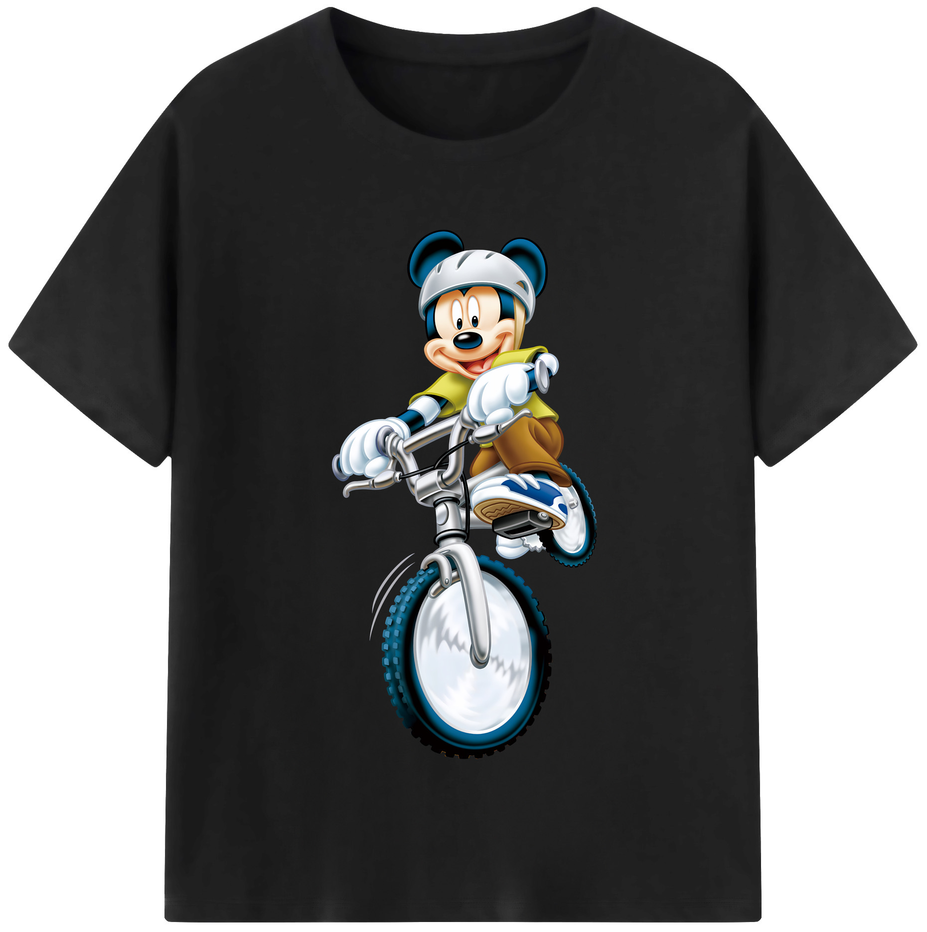ミッキーマウス Mickey Mouse レディースカジュアルプリントTシャツ（綿100％）