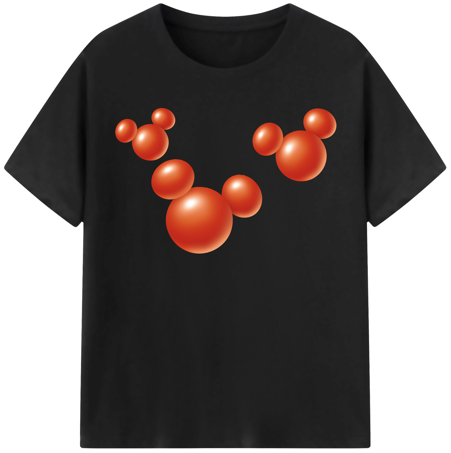 （画像用） ミッキーマウス Mickey Mouse レディースカジュアルプリントTシャツ（綿100％）